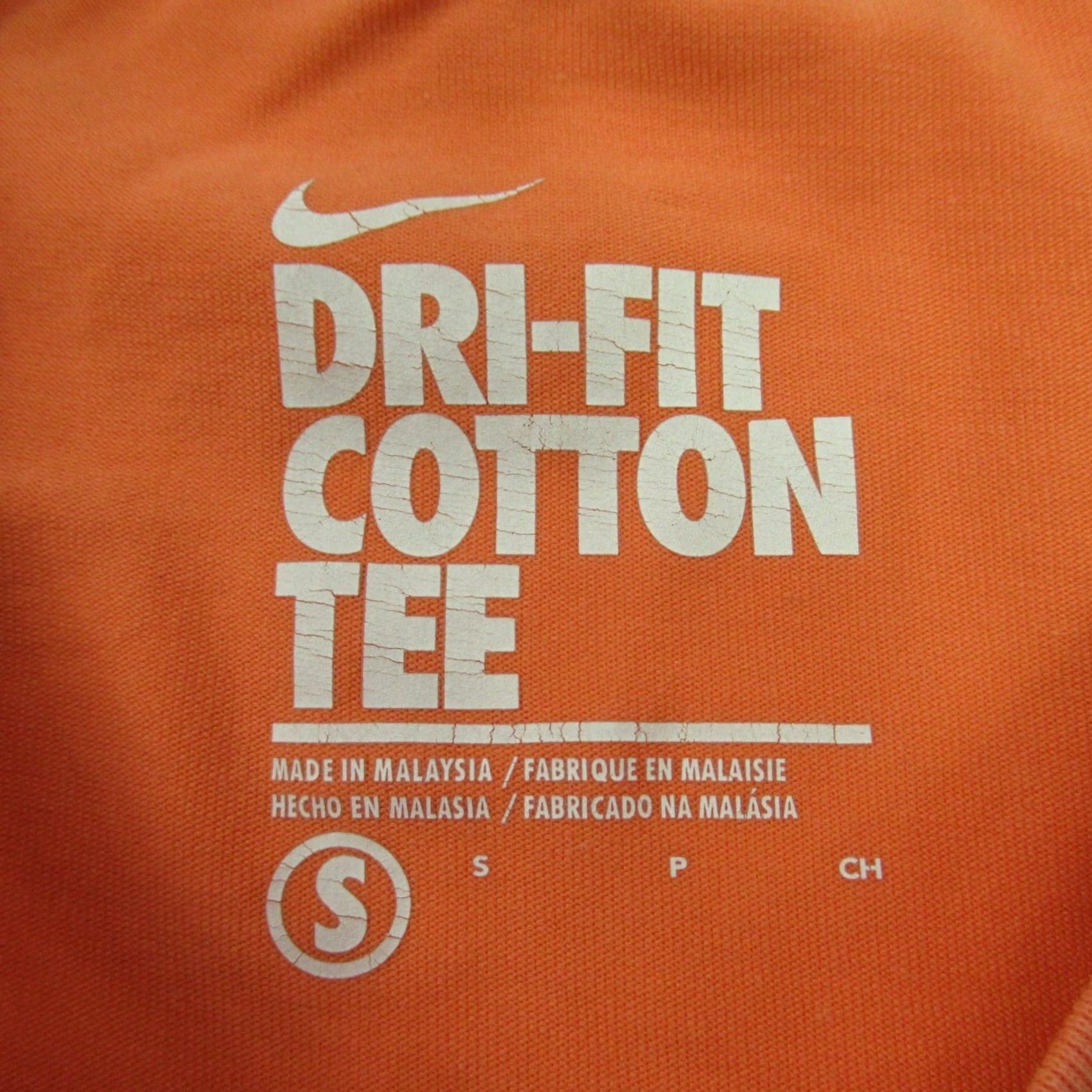 Nike Nike Shirt Womens Small Short Sleeve Lightweight Crew Neck Casual Dri-Fit Orange 100% Cotton Logo Regular Womens Size S / US 4 / IT 40 - 7 Thumbnail