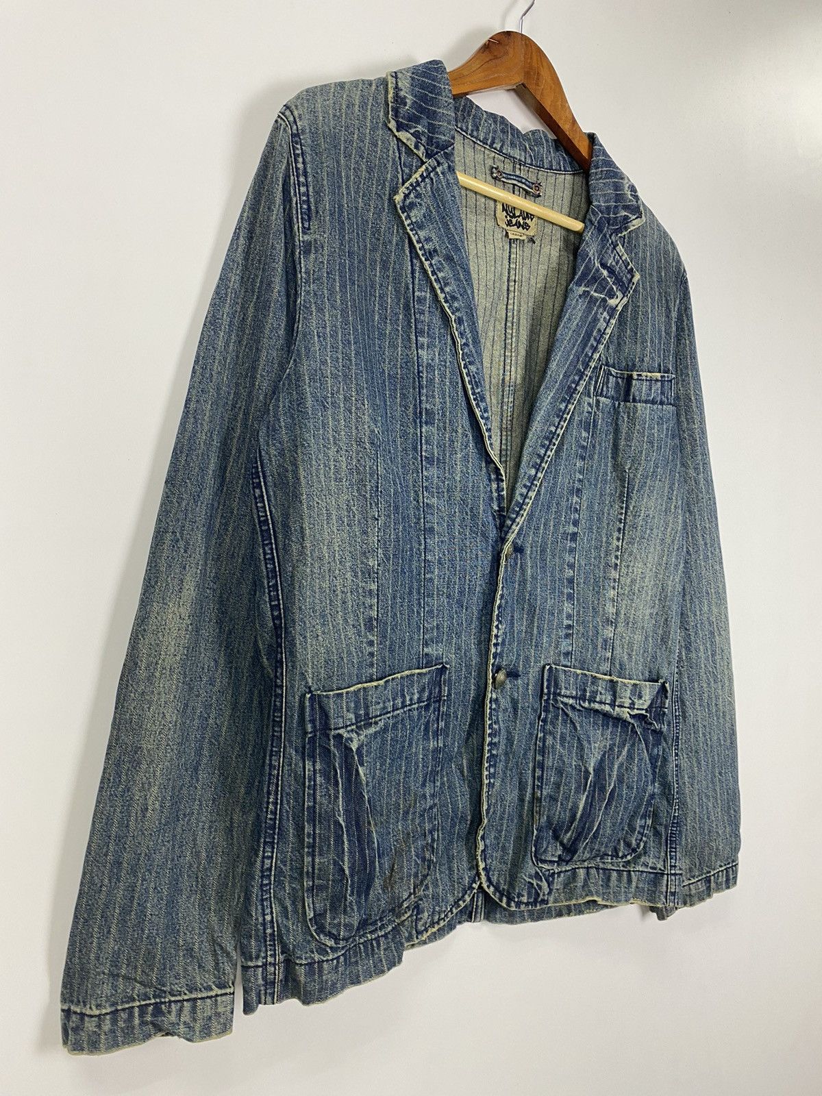 Indigo × Vintage Vintage Nylaus Jeans distress design Size US L / EU 52-54 / 3 - 5 Thumbnail