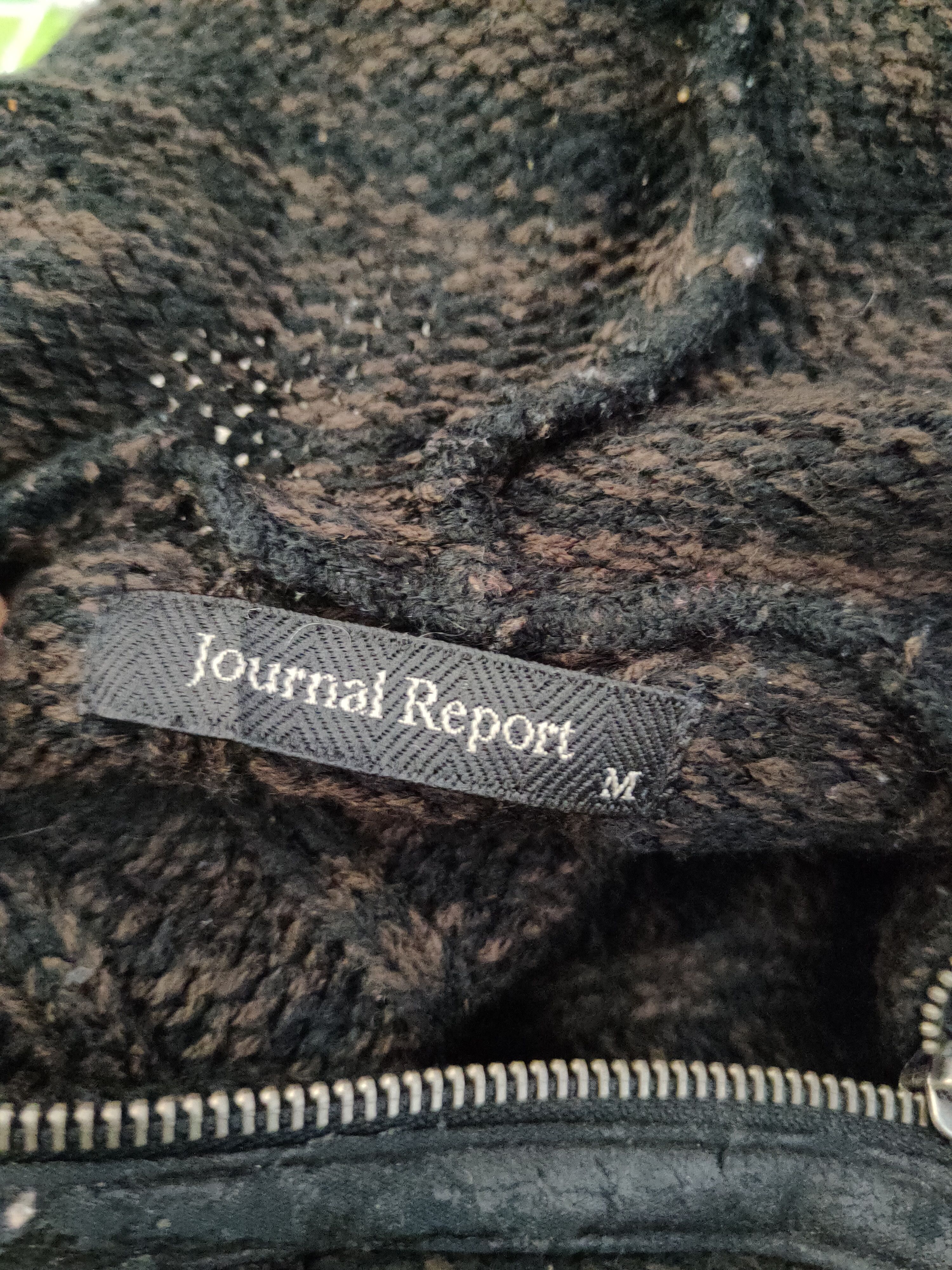 Japanese Brand × Vintage Vintage 💥 Journal Report Black Hoodie Knitwear Sweaters Size US M / EU 48-50 / 2 - 11 Thumbnail