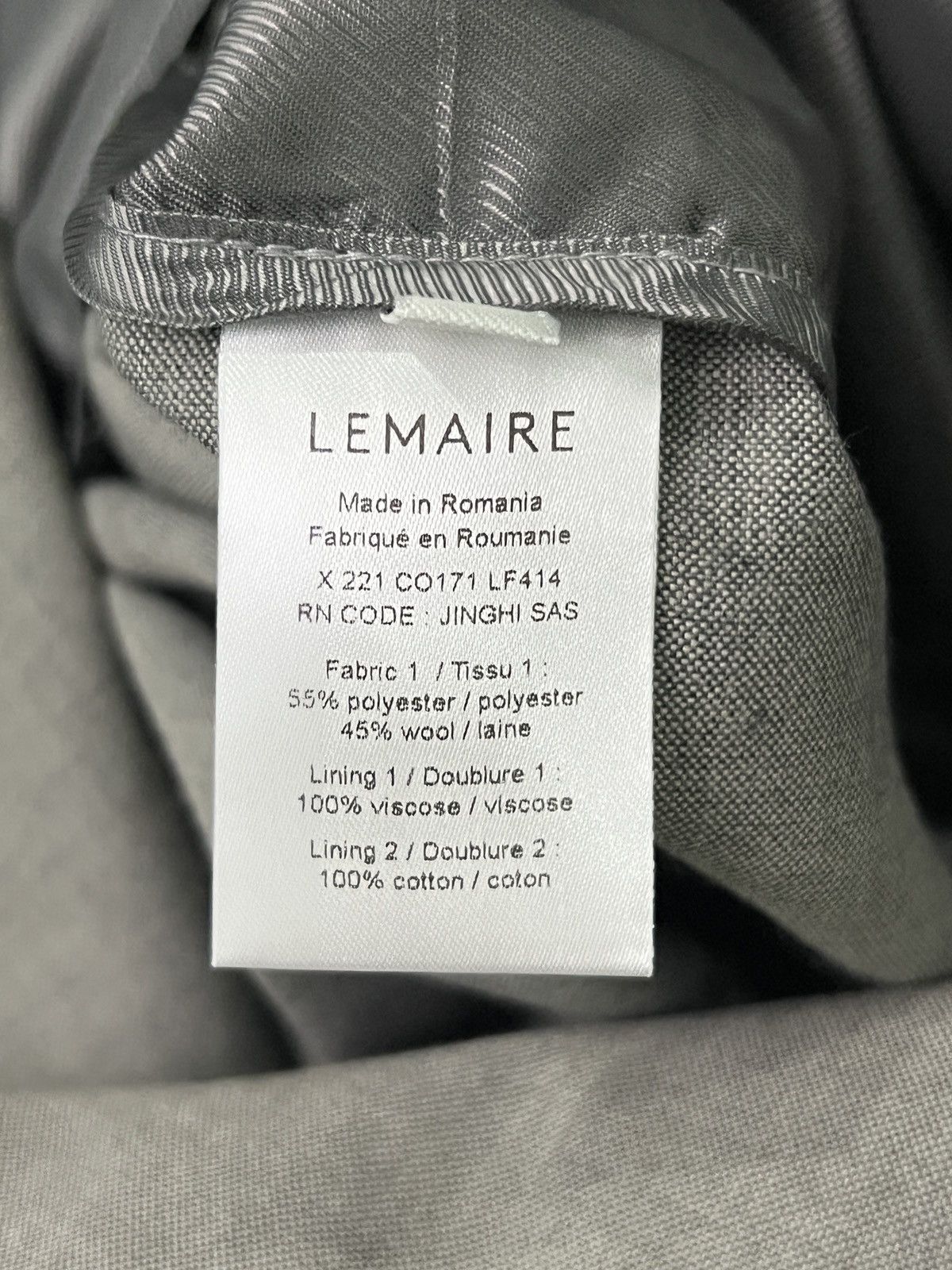 Lemaire Lemaire Structured Shoulder Wool Coat Size 42L - 23 Thumbnail