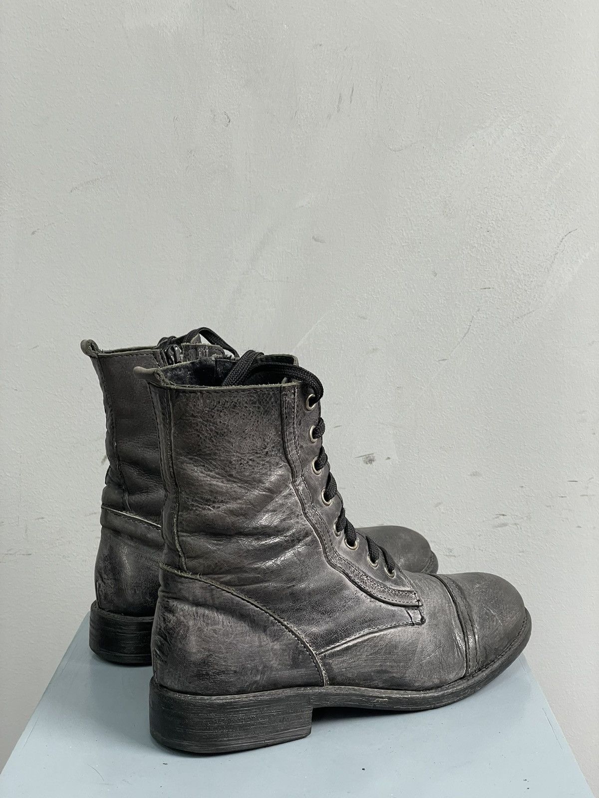Dirk Bikkembergs Rare combat Bikkembergs style boots washed leather 90s Size US 8 / IT 38 - 4 Thumbnail