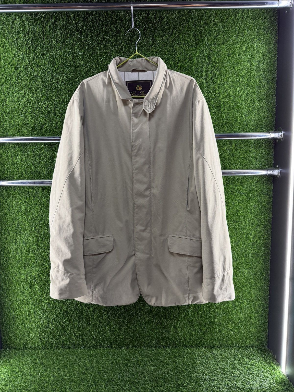 Loro Piana Loro Piana Beige Storm System Car Coat Jacket LuxuryRaincoat Size US XL / EU 56 / 4 - 1 Thumbnail