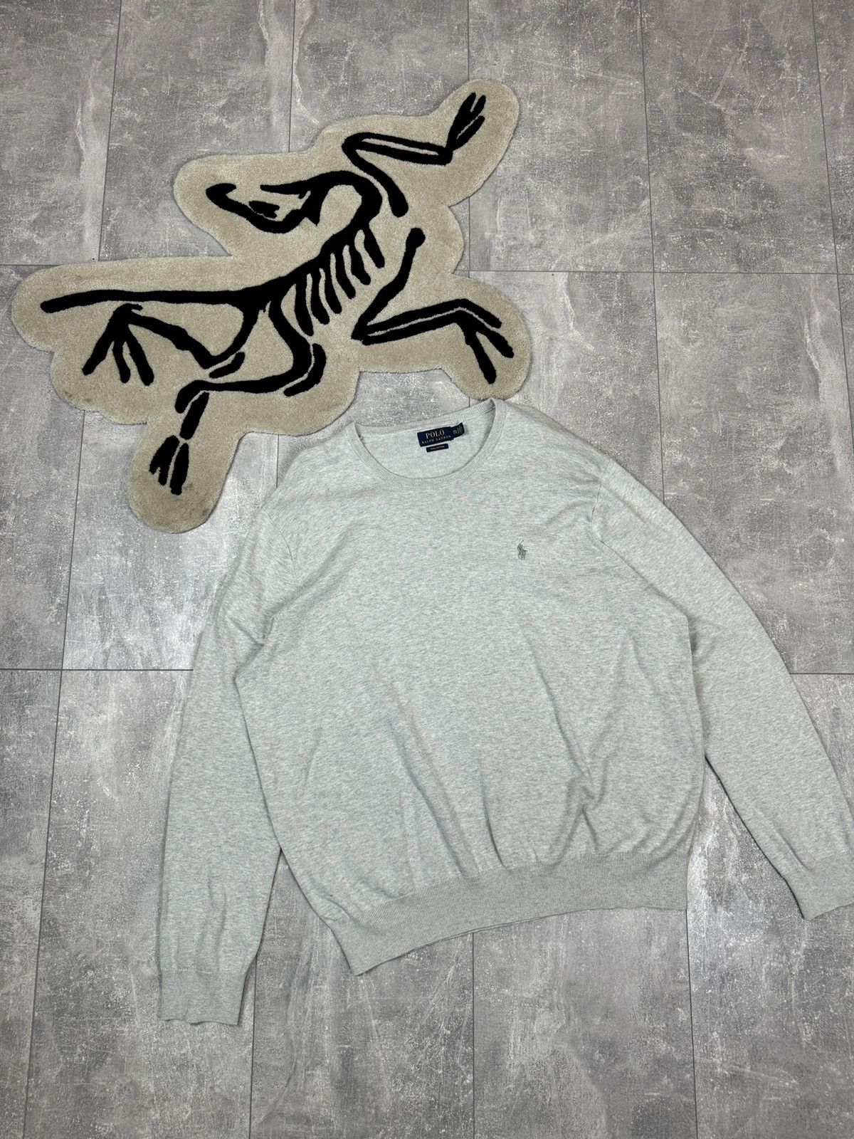 Polo Ralph Lauren × Vintage Mens Vintage Polo Ralph Lauren sweater grey luxury knitwear Size US XXL / EU 58 / 5 - 1 Thumbnail