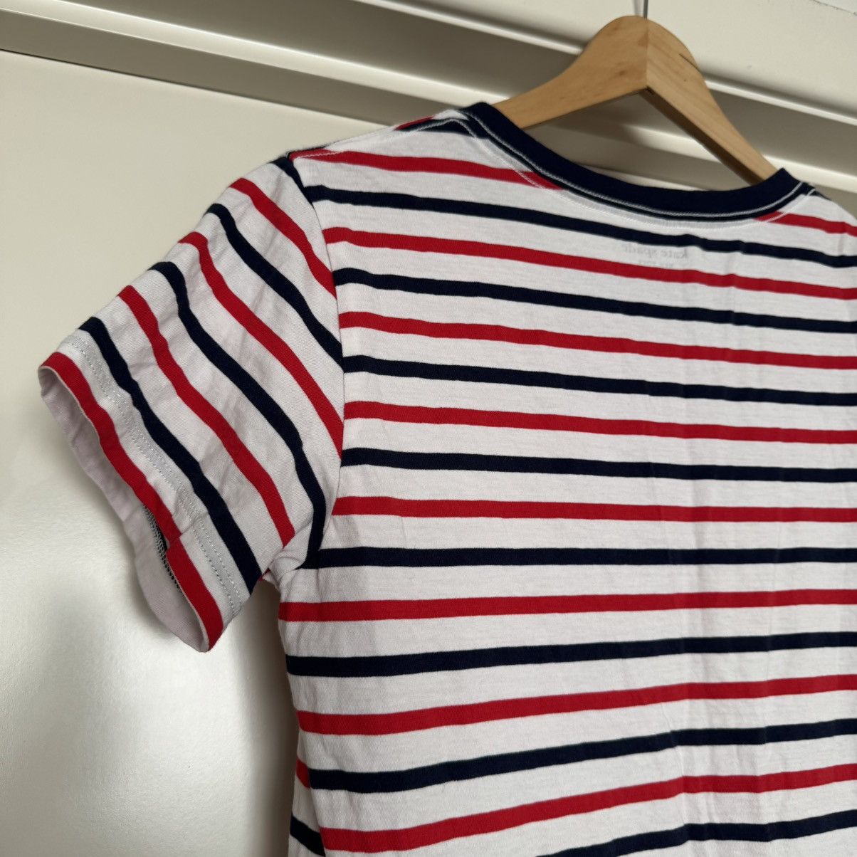 Kate Spade New logo White Red Striped T-Shirt ❣️ Size S / US 4 / IT 40 - 11 Thumbnail