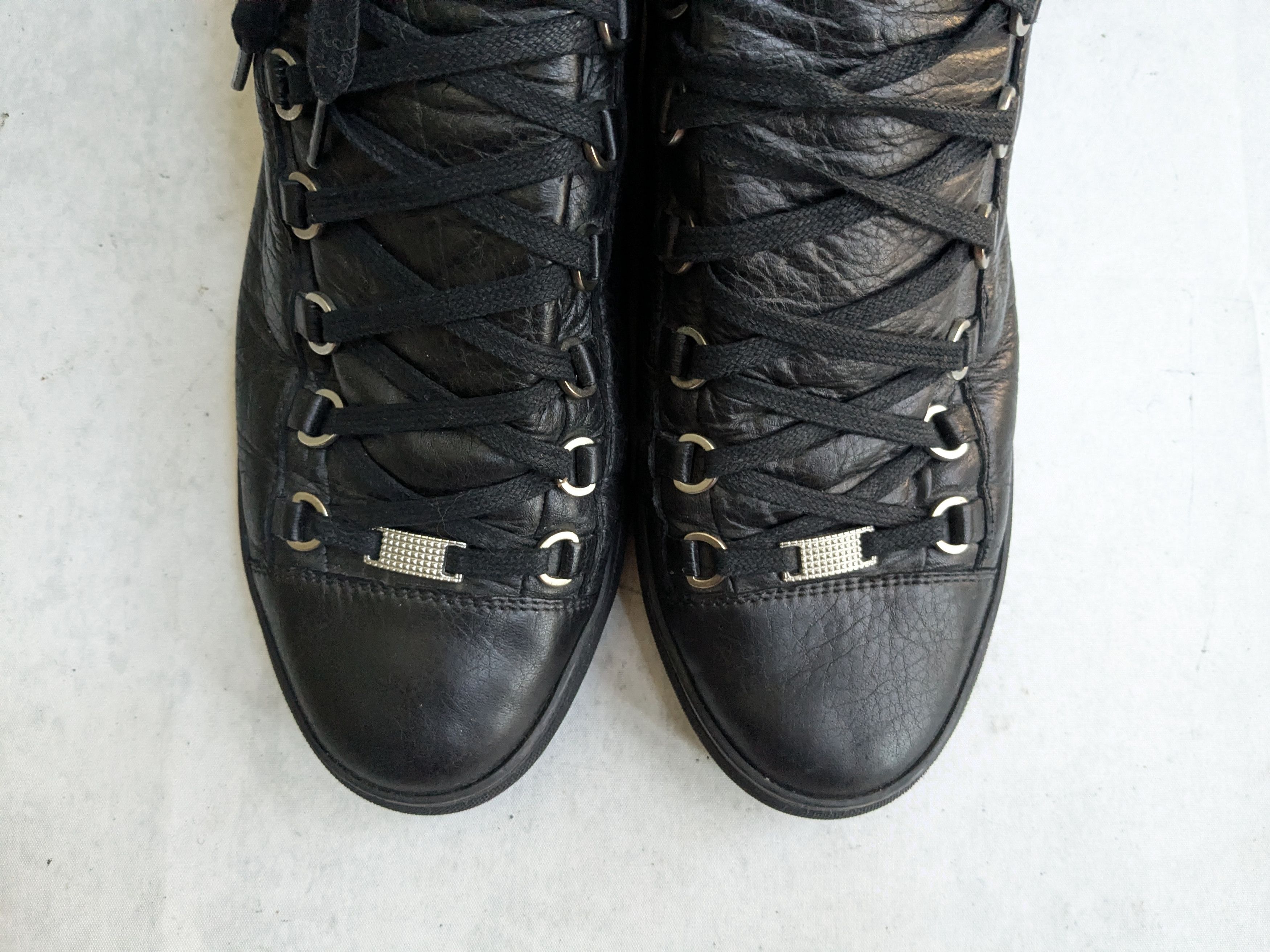 Balenciaga Balenciaga Arena High Tops Black Leather 10 Size US 10 / EU 43 - 2 Thumbnail