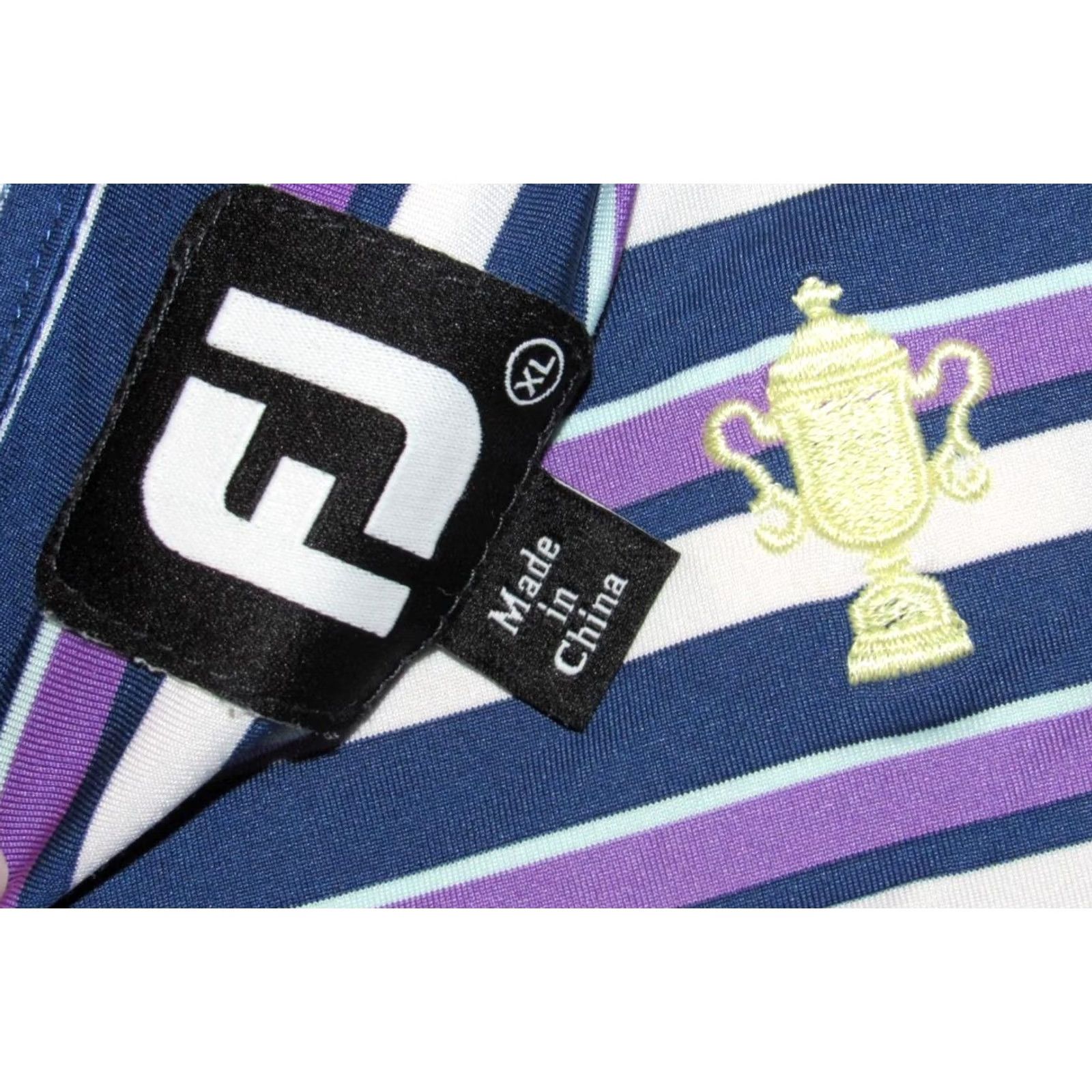 Footjoy FOOTJOY Polo Shirt XL Blue Purple Short Sleeve Golf Trophy Logo Mens Size US XL / EU 56 / 4 - 4 Thumbnail