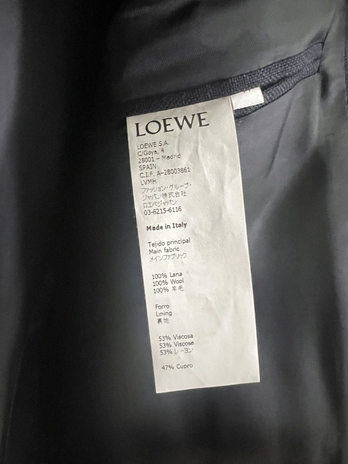 Loewe LOEWE Double- Breasted Blazer Size 44R - 8 Thumbnail