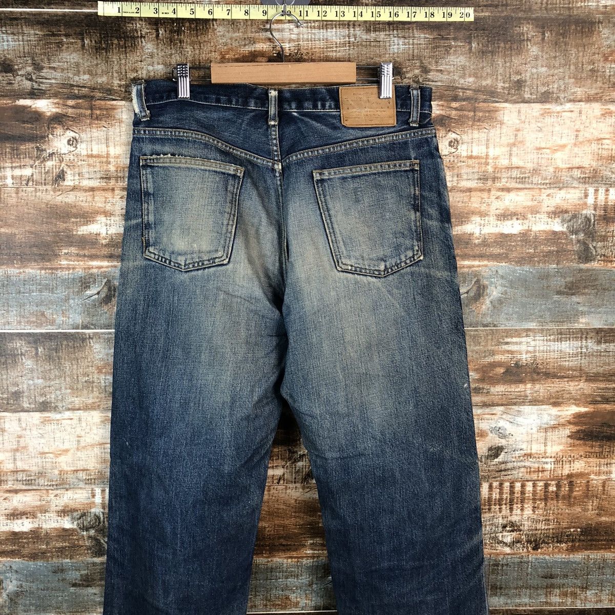 Japanese Brand DL Japan vintage selvedge Blue Distressed Denim Pants #C163 Size US 32 / EU 48 - 15 Thumbnail