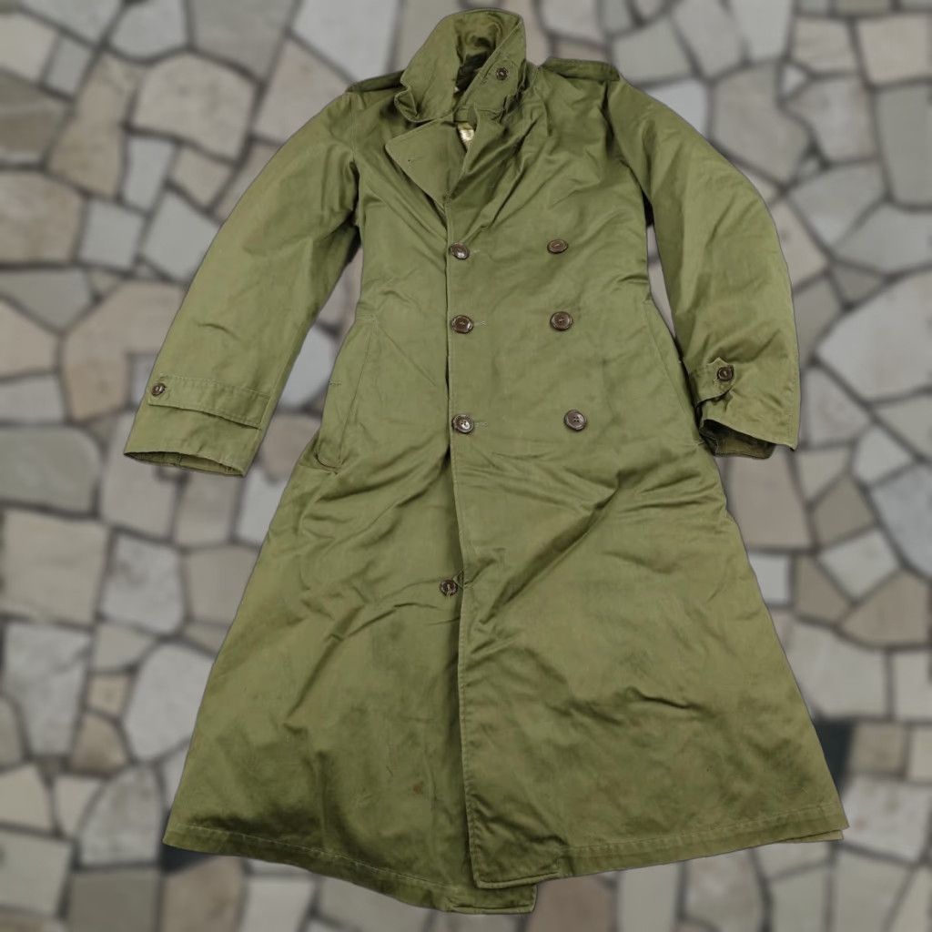 Vintage VINTAGE US Army Overcoat Small Long OG 107 Wool Liner Trench Coat Korean War 50s Size US S / EU 44-46 / 1 - 1 Thumbnail