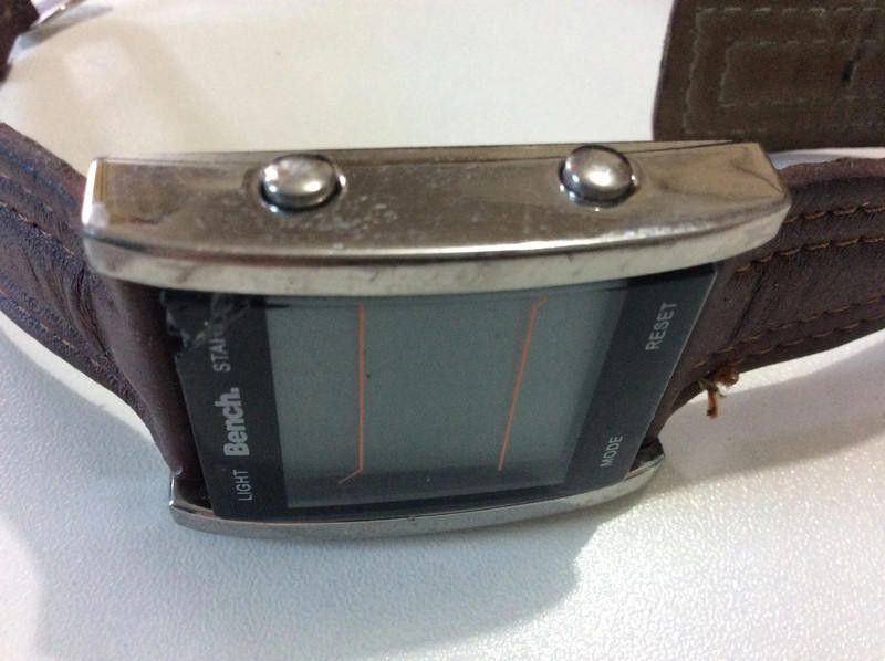 Bench Bench digital men's brown leather strap watch Size ONE SIZE - 4 Thumbnail
