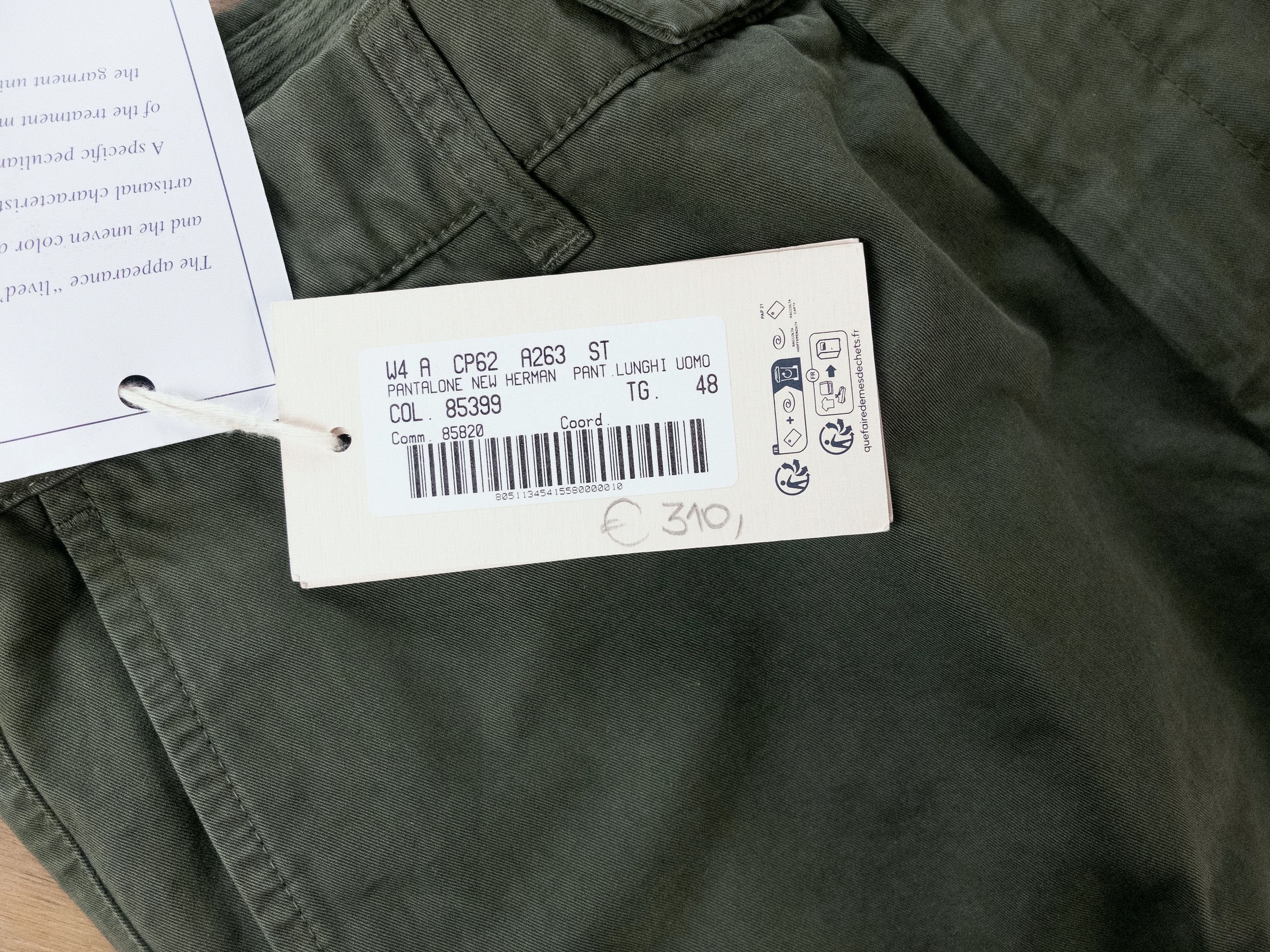 Aspesi ASPESI New Herman khaki green pants trousers Size 32 Size US 32 / EU 48 - 4 Thumbnail