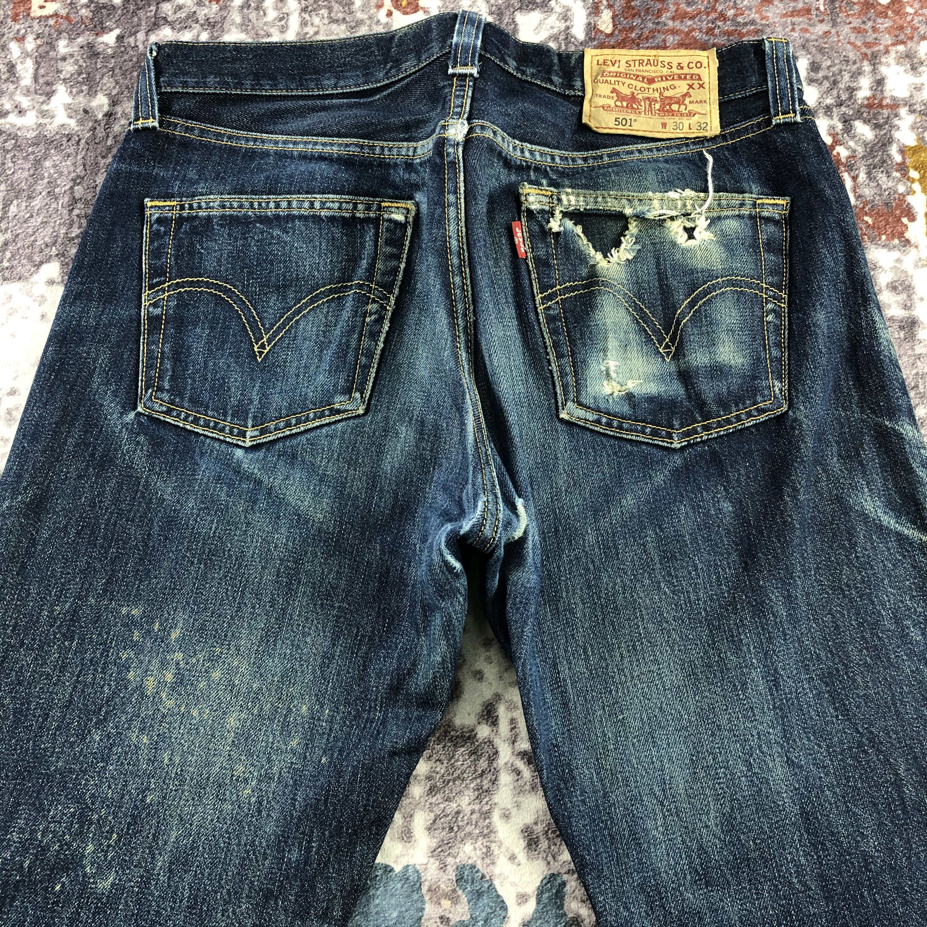 Levi's Vintage Blue Wash Levis 501 Jeans-JM2781 Size US 31 - 5 Thumbnail