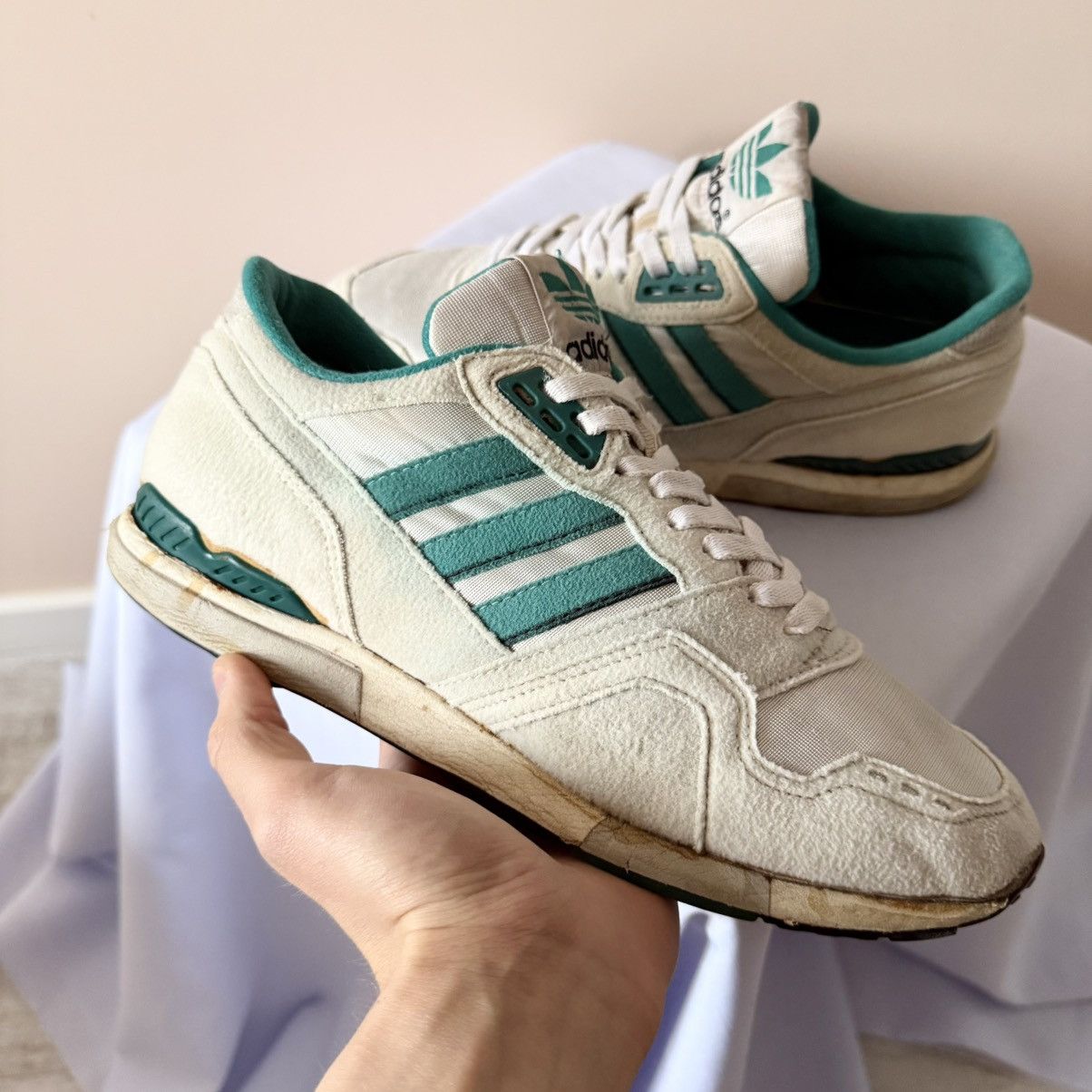 Adidas 80s Vintage Adidas TX8911 / 680 (Korea) Green/Cream Shoes Size US 8.5 / EU 41-42 - 6 Thumbnail