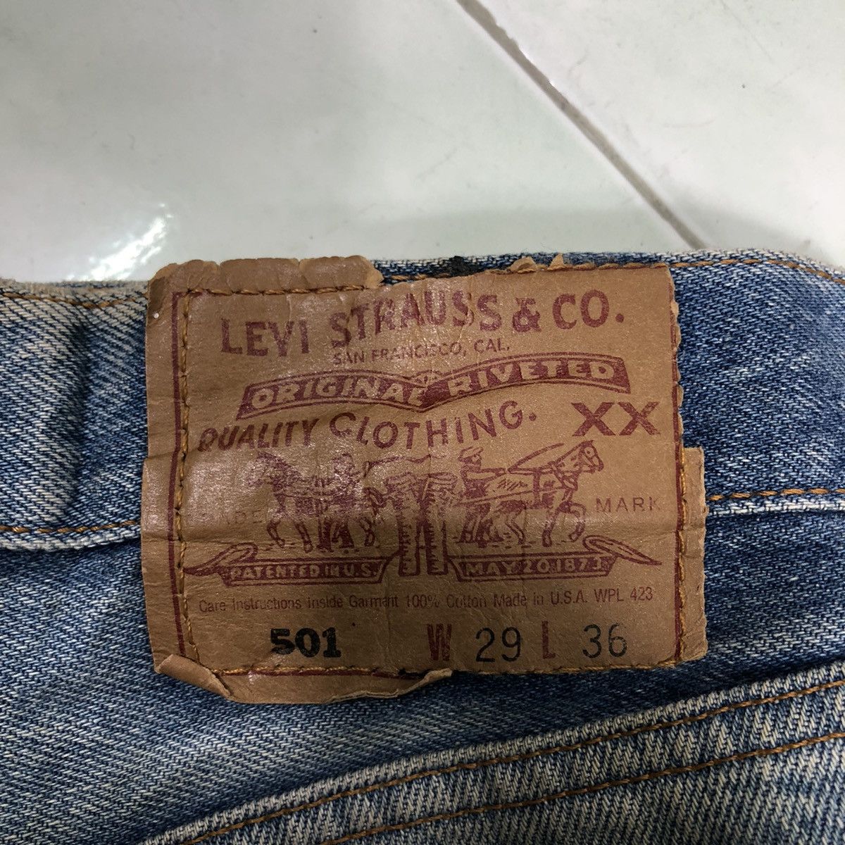 Levi's 🔥Vintage Levi’s Rindem Made in USA Selvedges Size US 29 - 14 Thumbnail