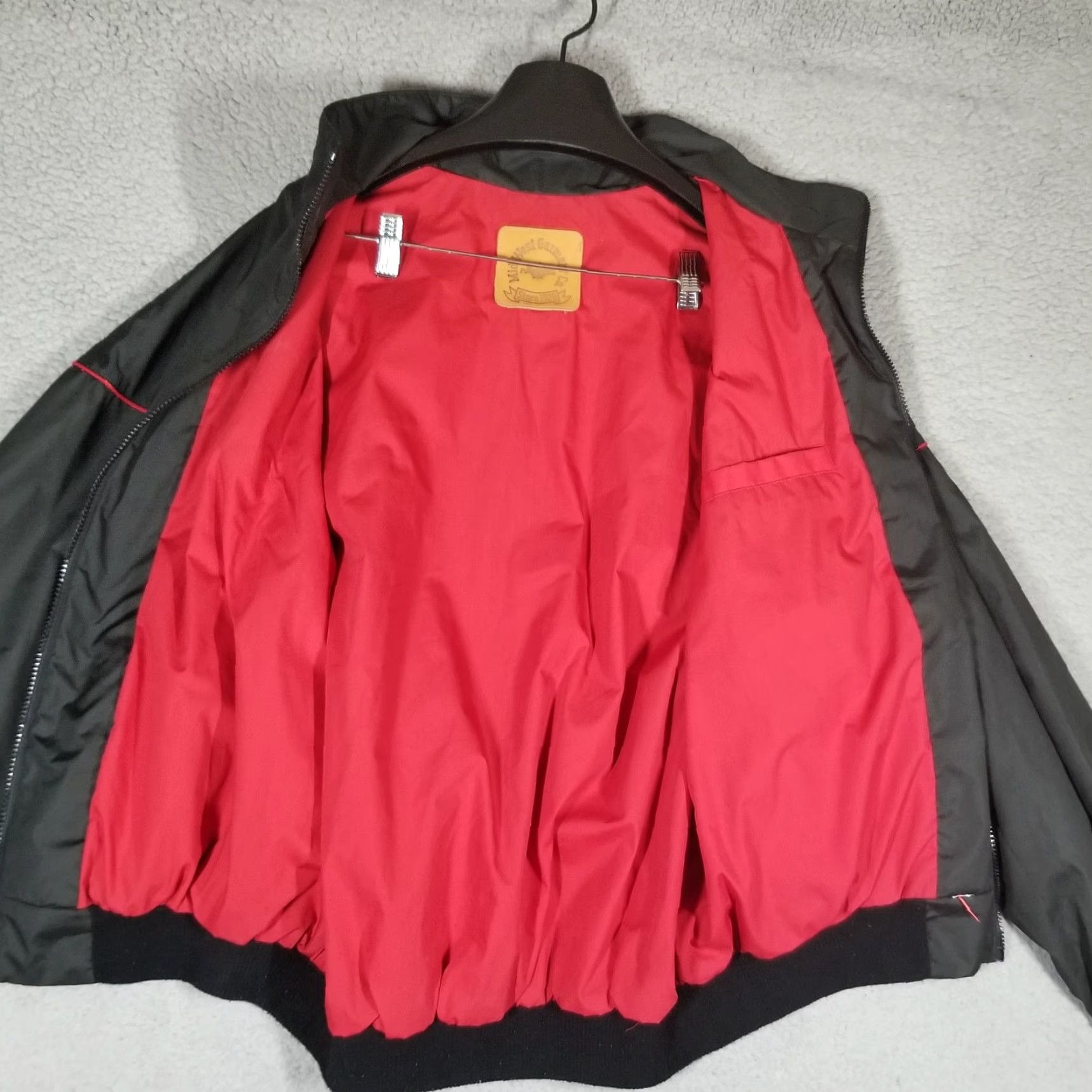 CO Vintage Mid-West Garment Co Jacket Mens XL Black Red Feathers Embroidered 90s Size US L / EU 52-54 / 3 - 4 Thumbnail