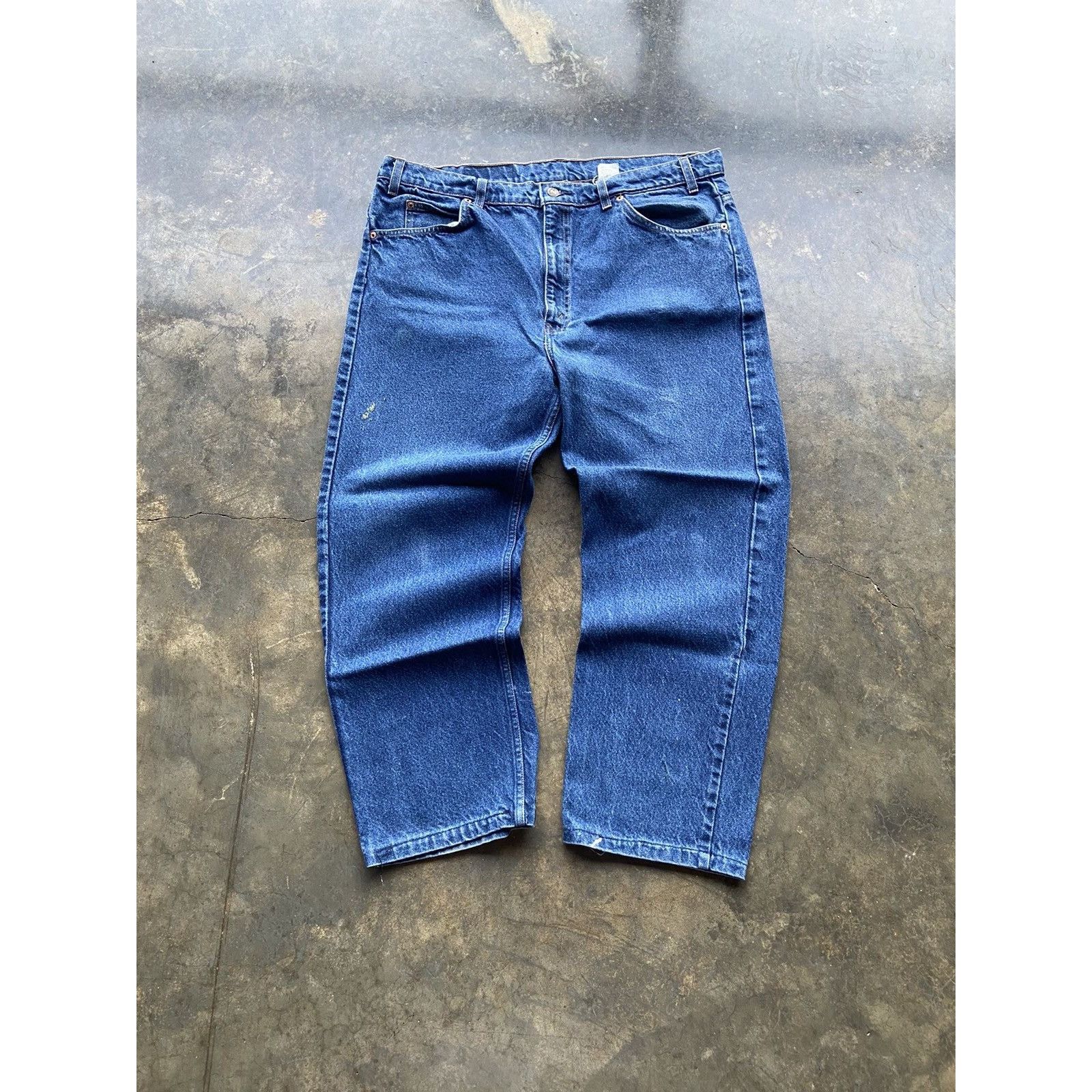 Levi's × Vintage Crazy Vintage Baggy Levis Orange Tab 505 Blue Jeans Size US 40 / EU 56 - 1 Thumbnail