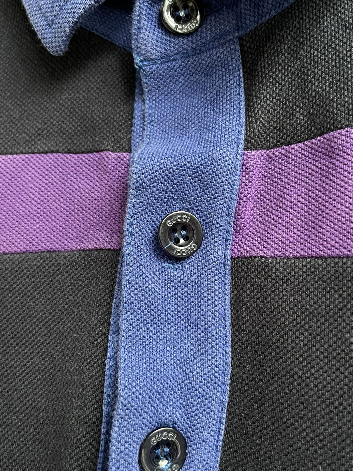Gucci Gucci Cotton Black Polo Shirt T Shirt Tee Logo Patched Size US XXL / EU 58 / 5 - 8 Thumbnail