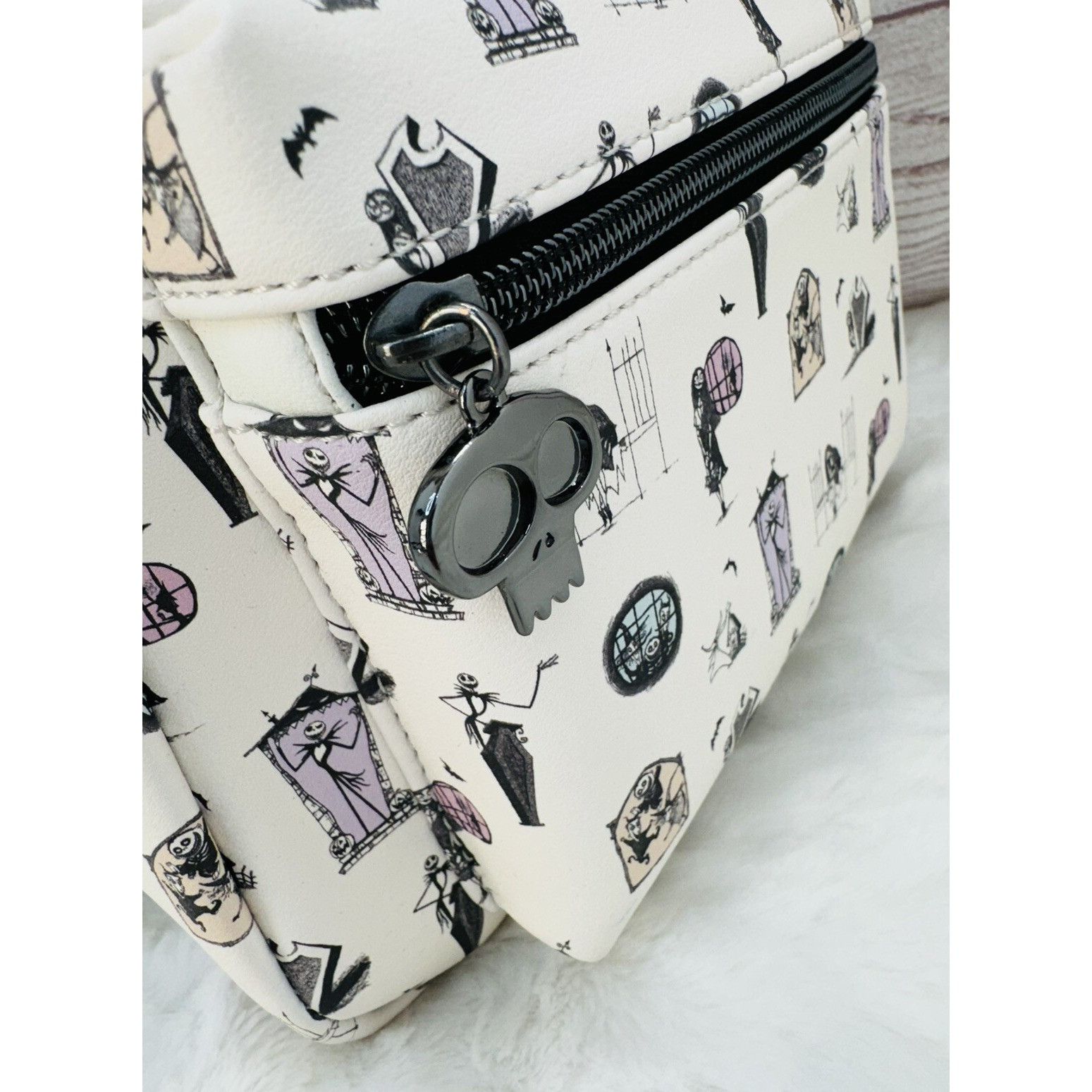 Disney Loungefly Nightmare Before Christmas NBC Pastel White Print Size ONE SIZE - 2 Thumbnail