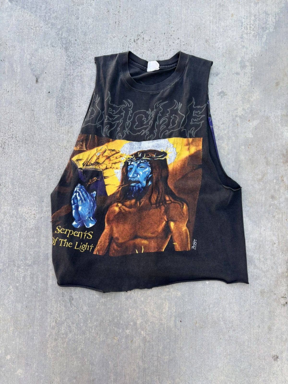 Band Tees Vintage 90s Deicide Cut Off T Shirt Size US L / EU 52-54 / 3 - 1 Thumbnail