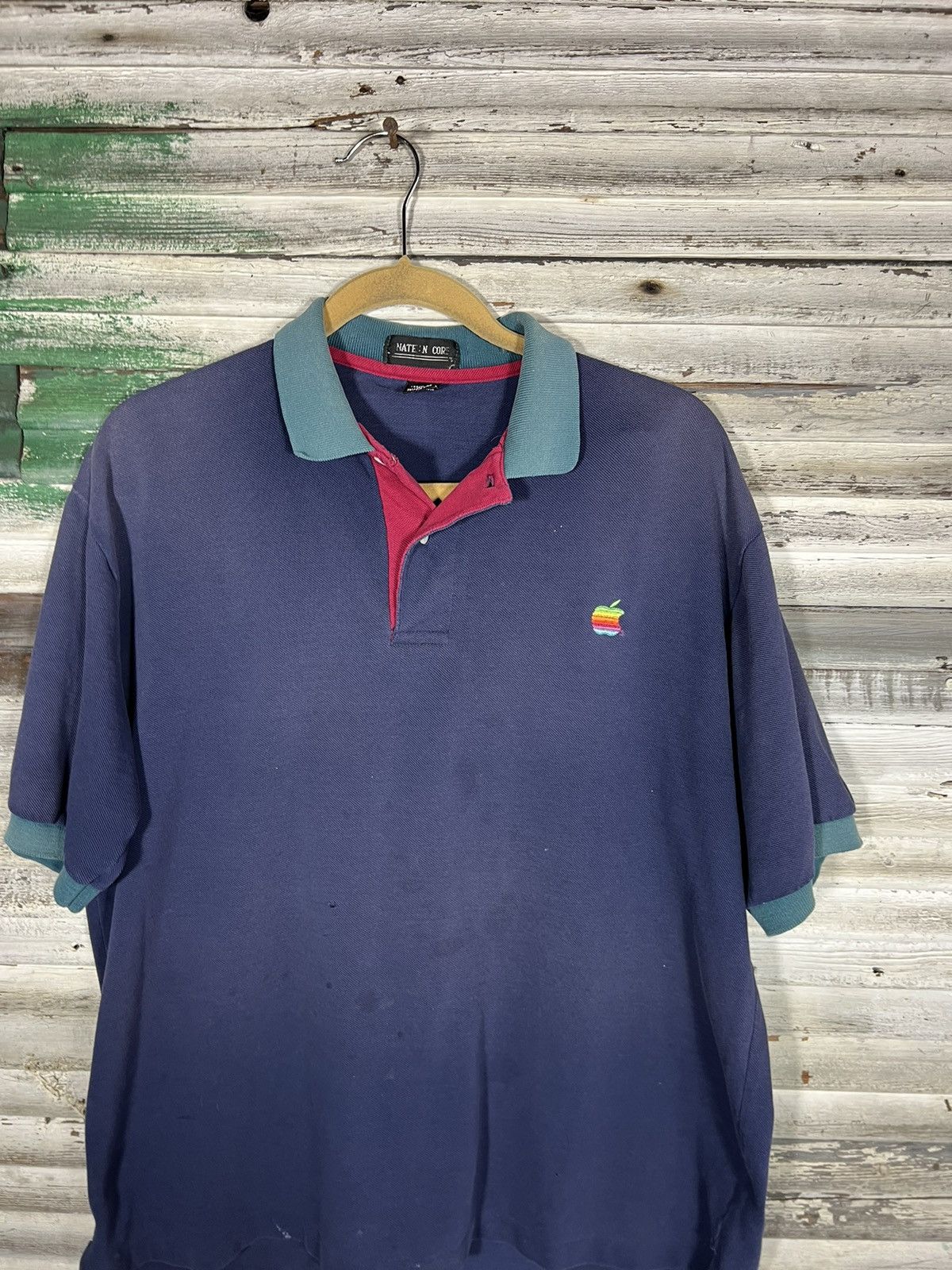 Apple × Vintage Vintage Apple Polo Shirt Size US XL / EU 56 / 4 - 2 Thumbnail