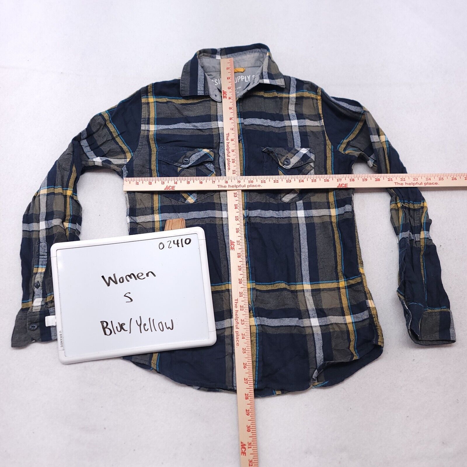 Mossimo Mossimo Madras Flannel Button Up Shirt Womens Size S Blue Size S / US 4 / IT 40 - 6 Thumbnail