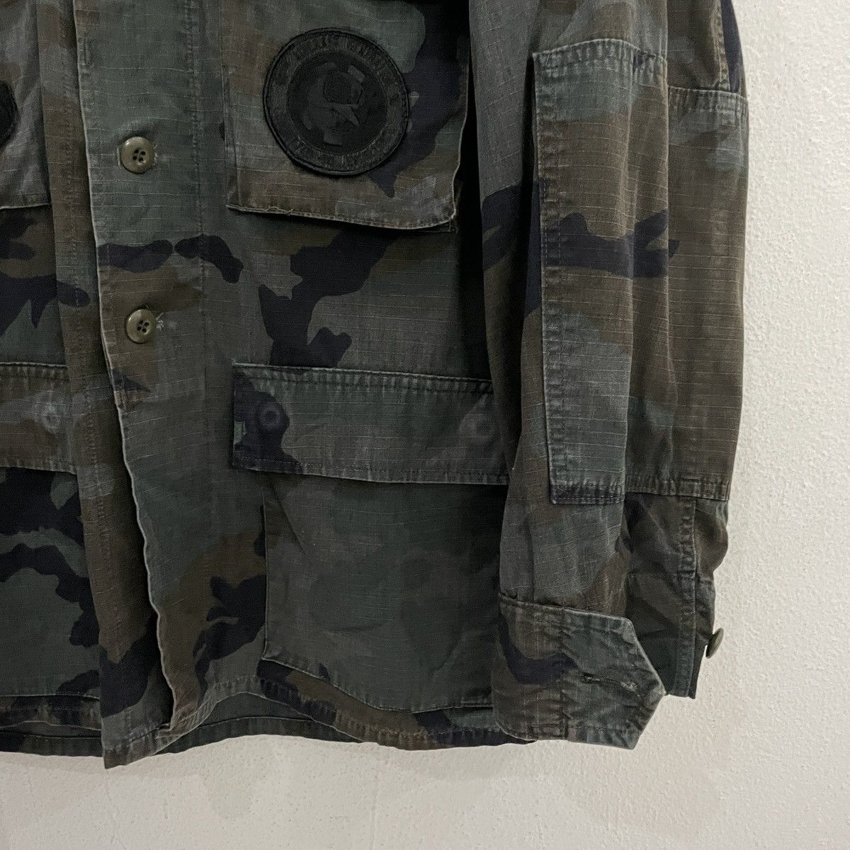 Vintage Vintage 90s Usaf Air Force BDU Woodland Camo Jacket Size US L / EU 52-54 / 3 - 2 Thumbnail
