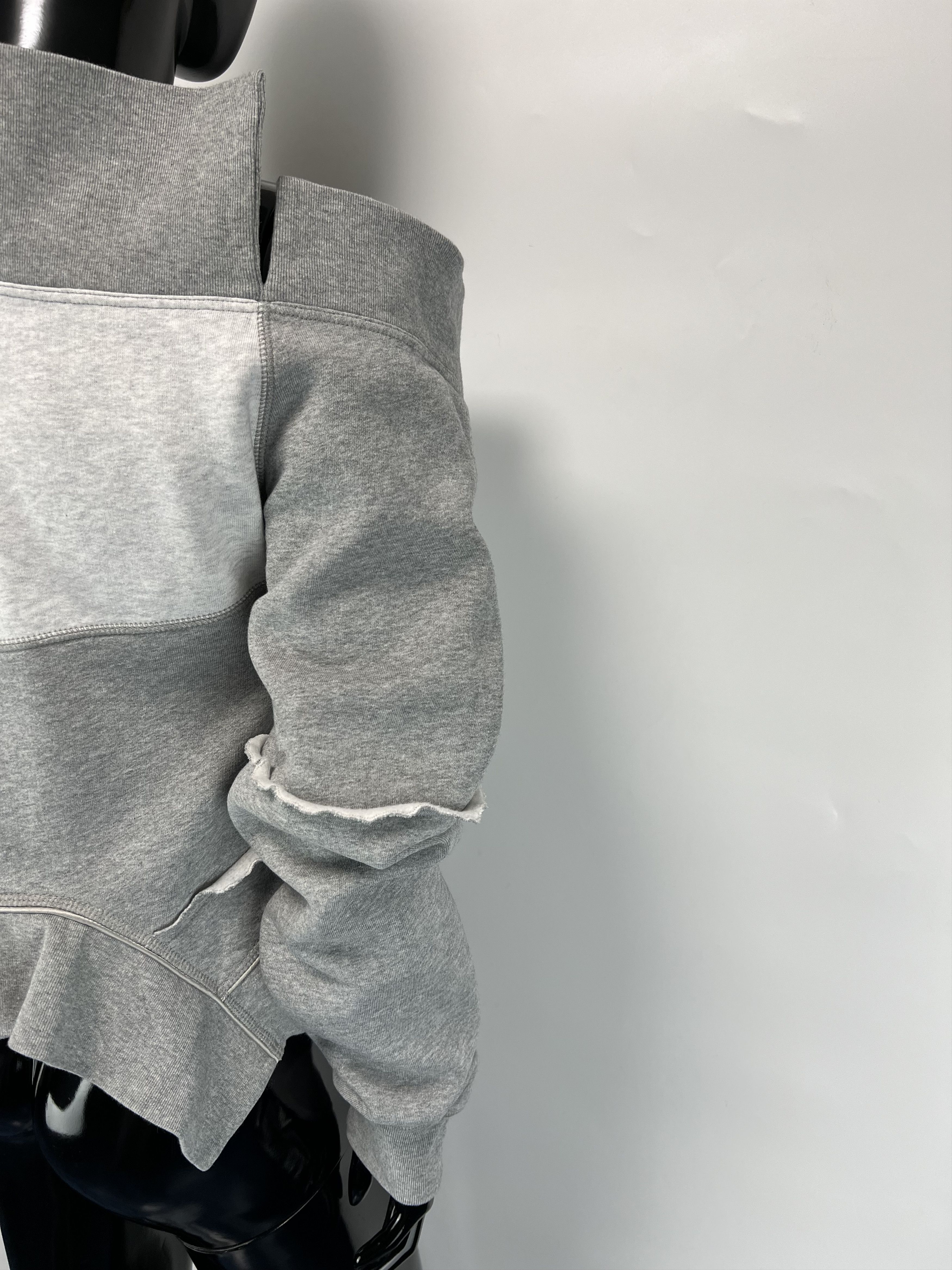 Burberry Burberry Women’s Gray Patchwork Off The Shoulder Jumper Size M / US 6-8 / IT 42-44 - 12 Thumbnail