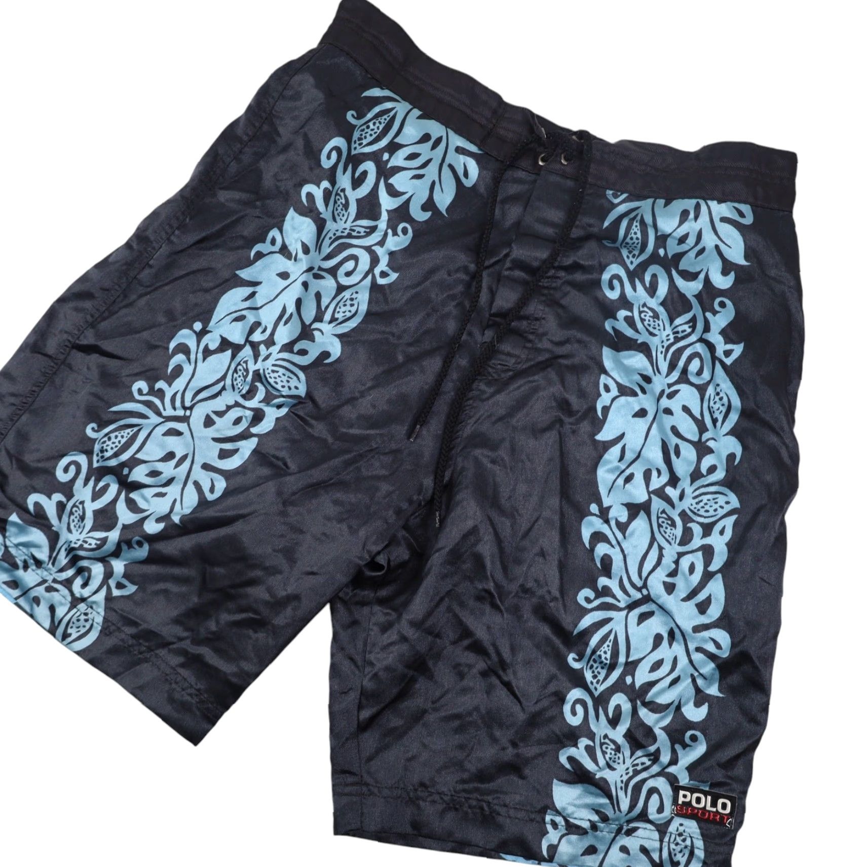 Polo Ralph Lauren VINTAGE Polo Sport Ralph Lauren Board Shorts Mens 34 Black Tropical 9/10 Size US S / EU 44-46 / 1 - 2 Thumbnail