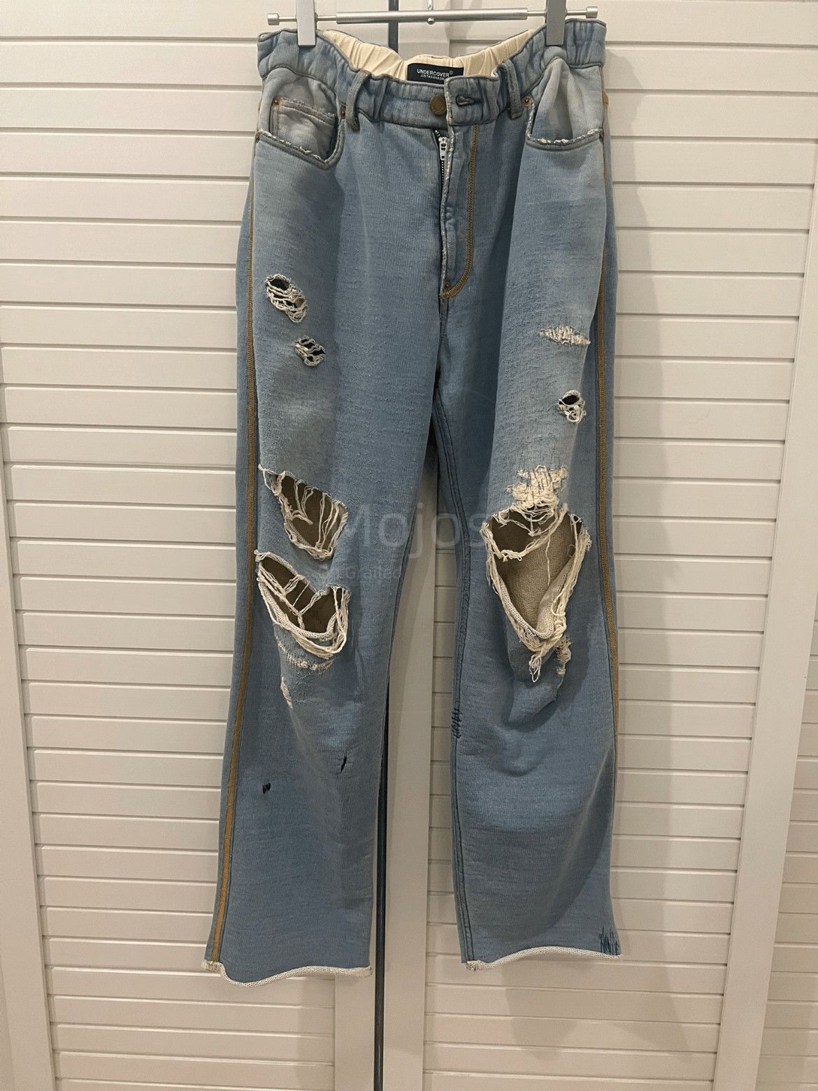 Undercover Sz 1 Undercover Denim Print Distressed Sweatpants-2508 Size US 30 / EU 46 - 1 Thumbnail