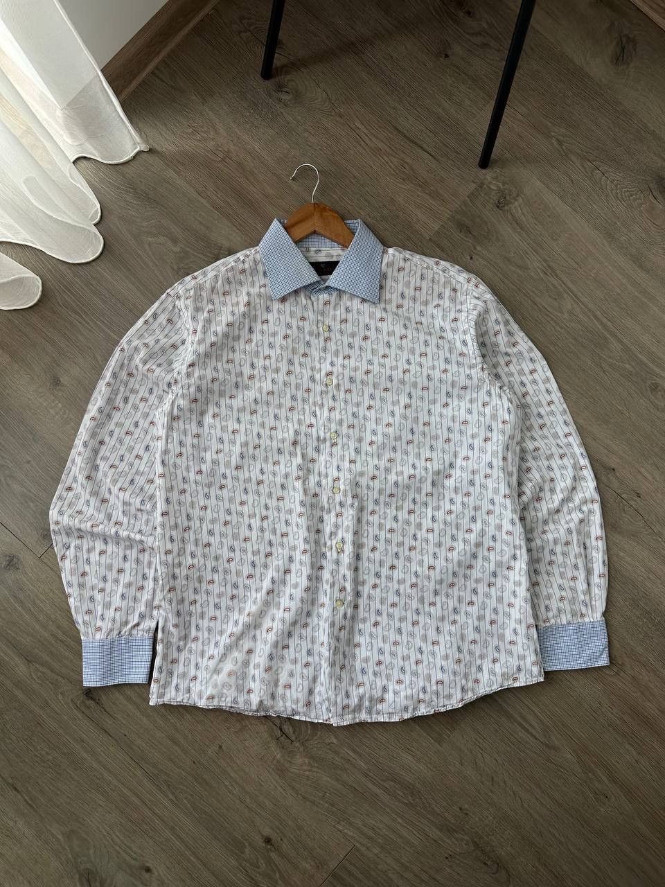 Etro Vintage Etro Milano White Mens Monogram Shirt Size US M / EU 48-50 / 2 - 1 Thumbnail