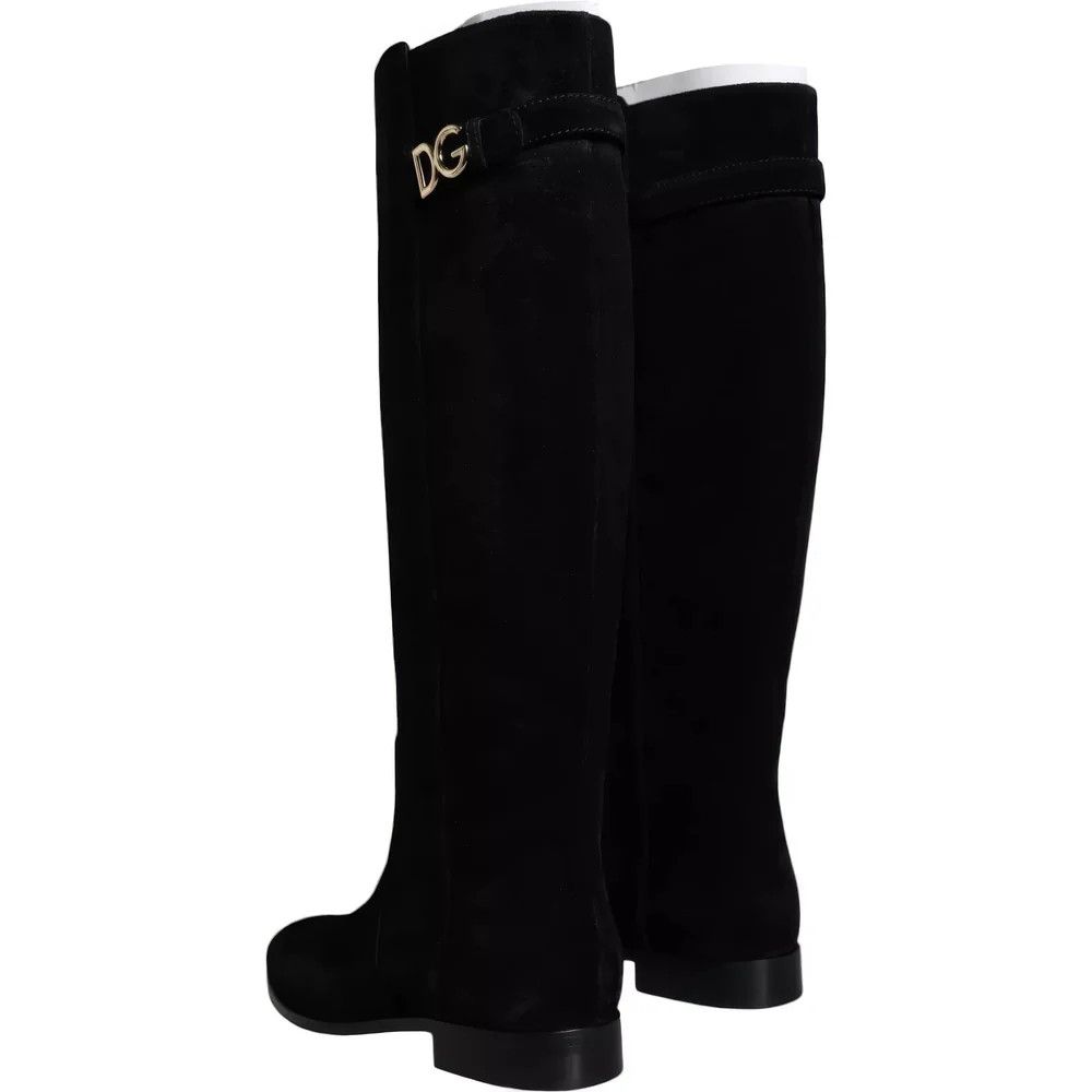 Dolce & Gabbana o1y0825 Suede Boots in Black Size US 5.5 / IT 35.5 - 4 Thumbnail