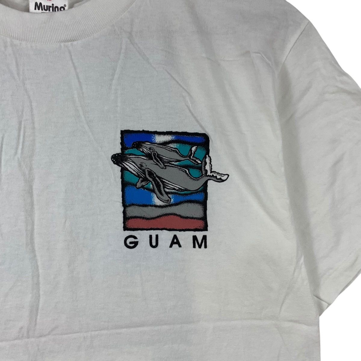 Vintage Vintage 90’ GUAM HAWAII WHALE Illustration Painting Tee Size US M / EU 48-50 / 2 - 4 Thumbnail