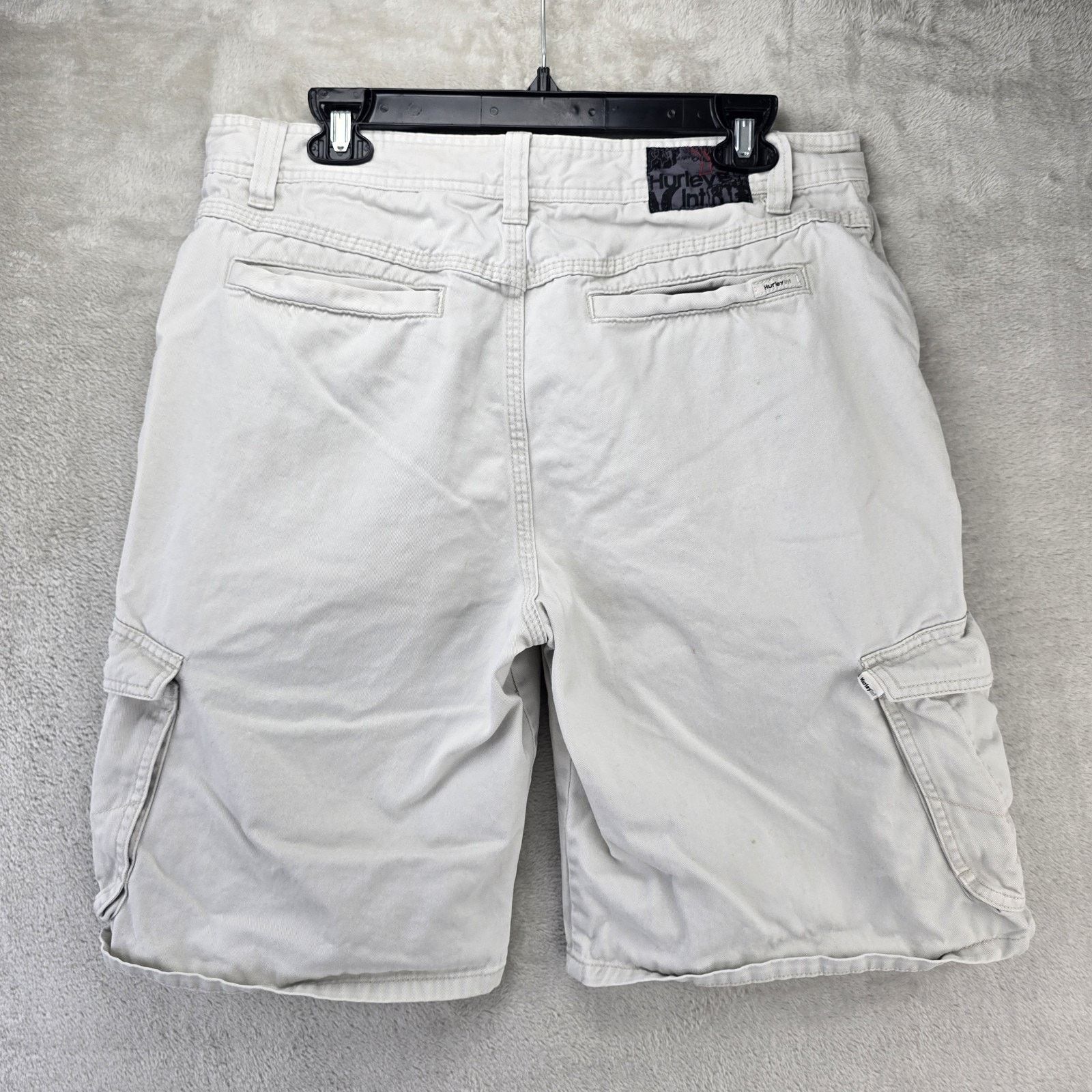 Hurley Vintage Hurley Shorts Men 33x10 Ivory Cargo Skater Y2K Surf Size US 33 - 7 Thumbnail