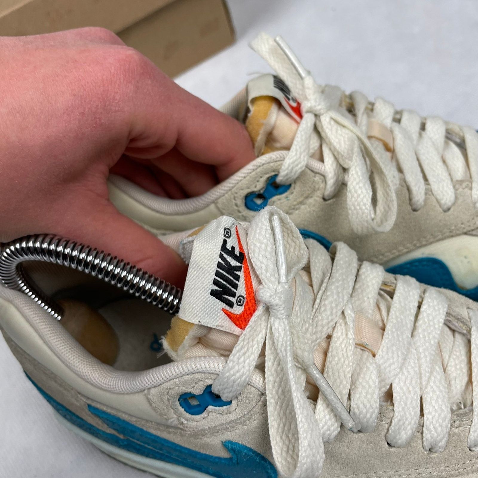 Nike × Vintage Nike Air Max 1 Vintage Sail Neo Turquoise Size US 6,5 Size US 6.5 / IT 36.5 - 11 Thumbnail