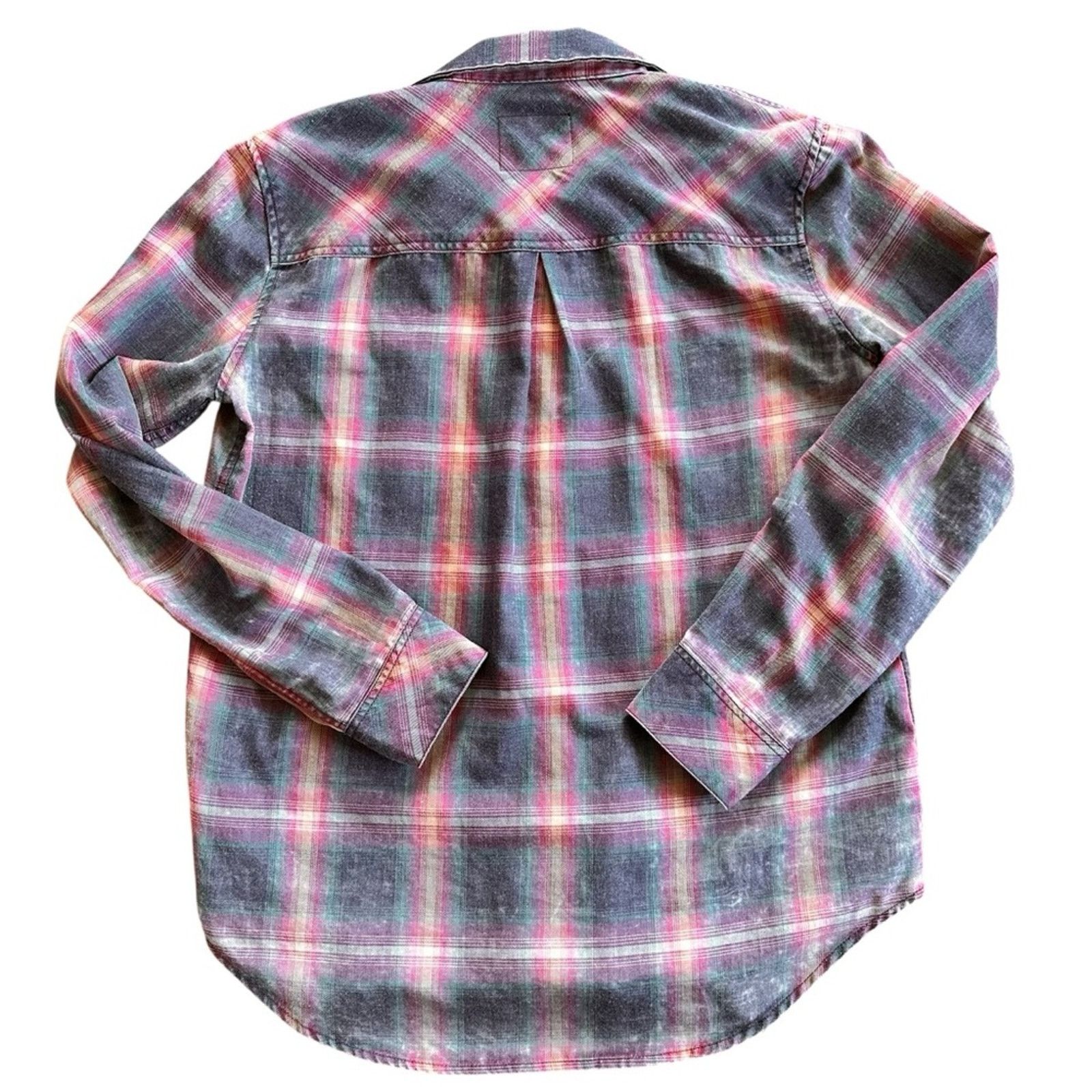Rails Rails Cloud Wash “Hunter” Flannel – Navy, Pink & Jade Size M / US 6-8 / IT 42-44 - 4 Thumbnail