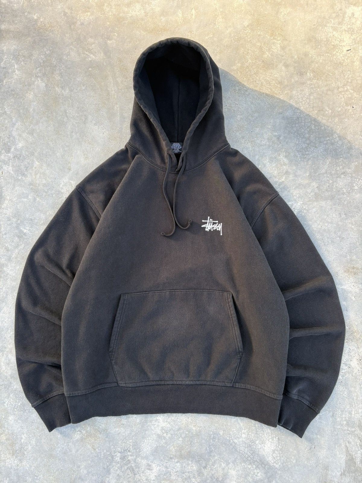 STUSSY HOODIE BASIC BLACK US