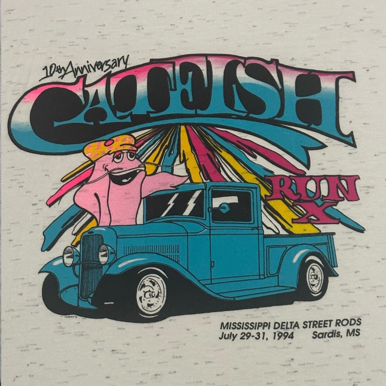 Vintage MISSISSIPPI DELTA STREET RODS July 29-31, 1994 car shirt Size US XL / EU 56 / 4 - 2 Thumbnail