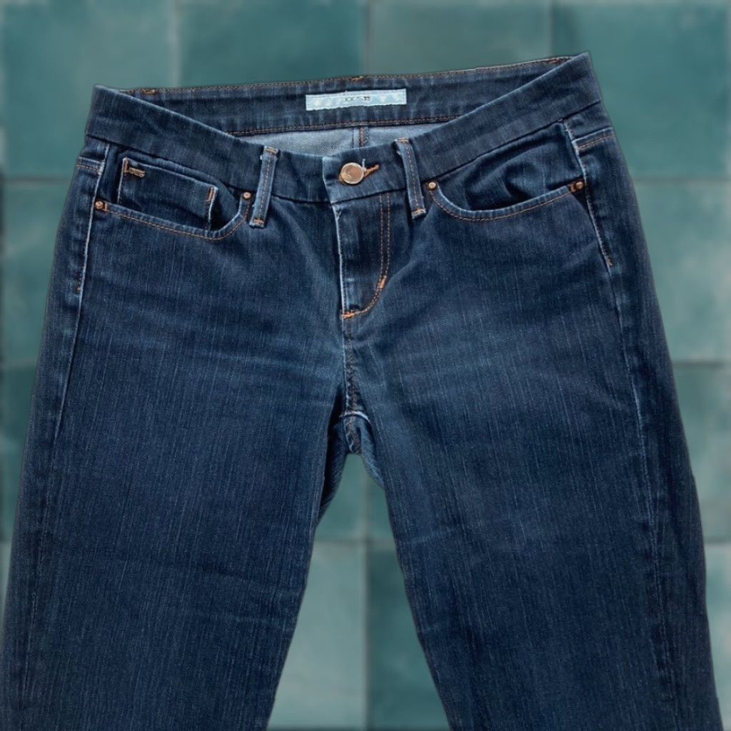 Vintage Joe's Jeans Rocker Bootcut Women's 28 Dark Wash Denim Low Rise Flap Pocket Jeans Size 28" / US 6 / IT 42 - 1 Thumbnail