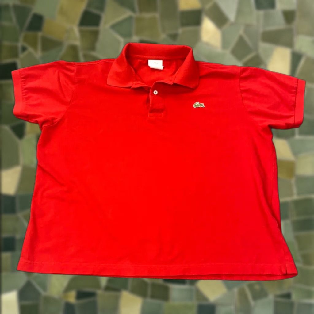 Lacoste Lacoste Polo Adult 2XL Red Embroidered Logo Classic Boxy Retro Mens Size US XXL / EU 58 / 5 - 1 Thumbnail