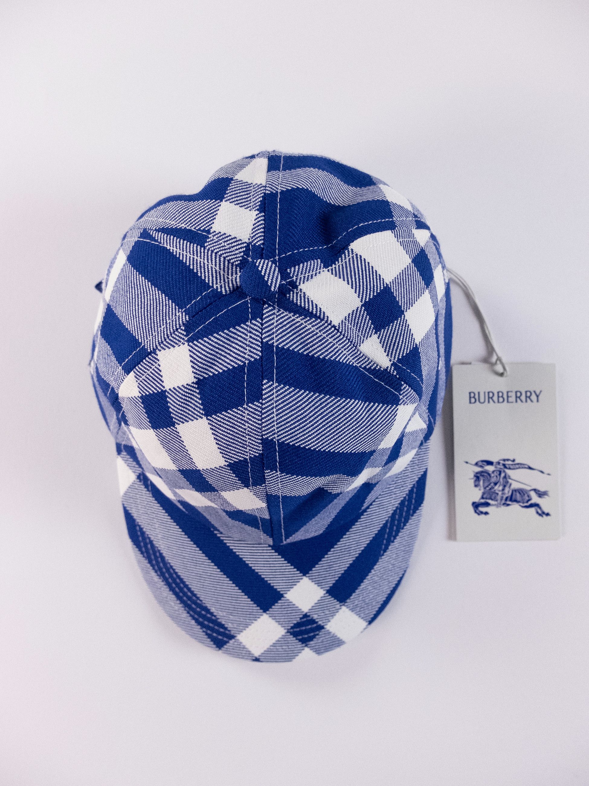 Burberry BURBERRY blue white check nylon wool baseball cap Daniel Lee Size ONE SIZE - 6 Thumbnail