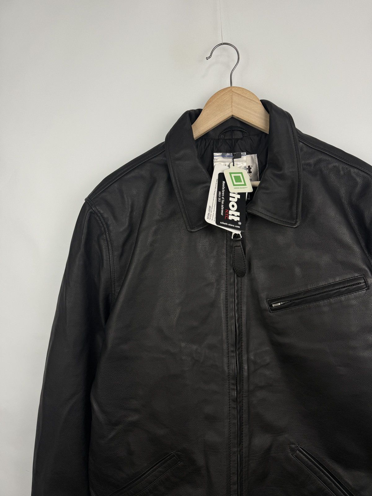 Schott 🇺🇸 NEW❗️Schott NYC Leather Jacket Motorcycle Rare Retro Y2K Size US XXL / EU 58 / 5 - 8 Thumbnail