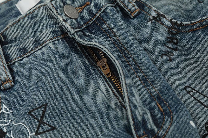 Japanese Brand × Jean × Vintage Graffiti Destroyed Hole Baggy Jeans Size US 29 - 3 Thumbnail