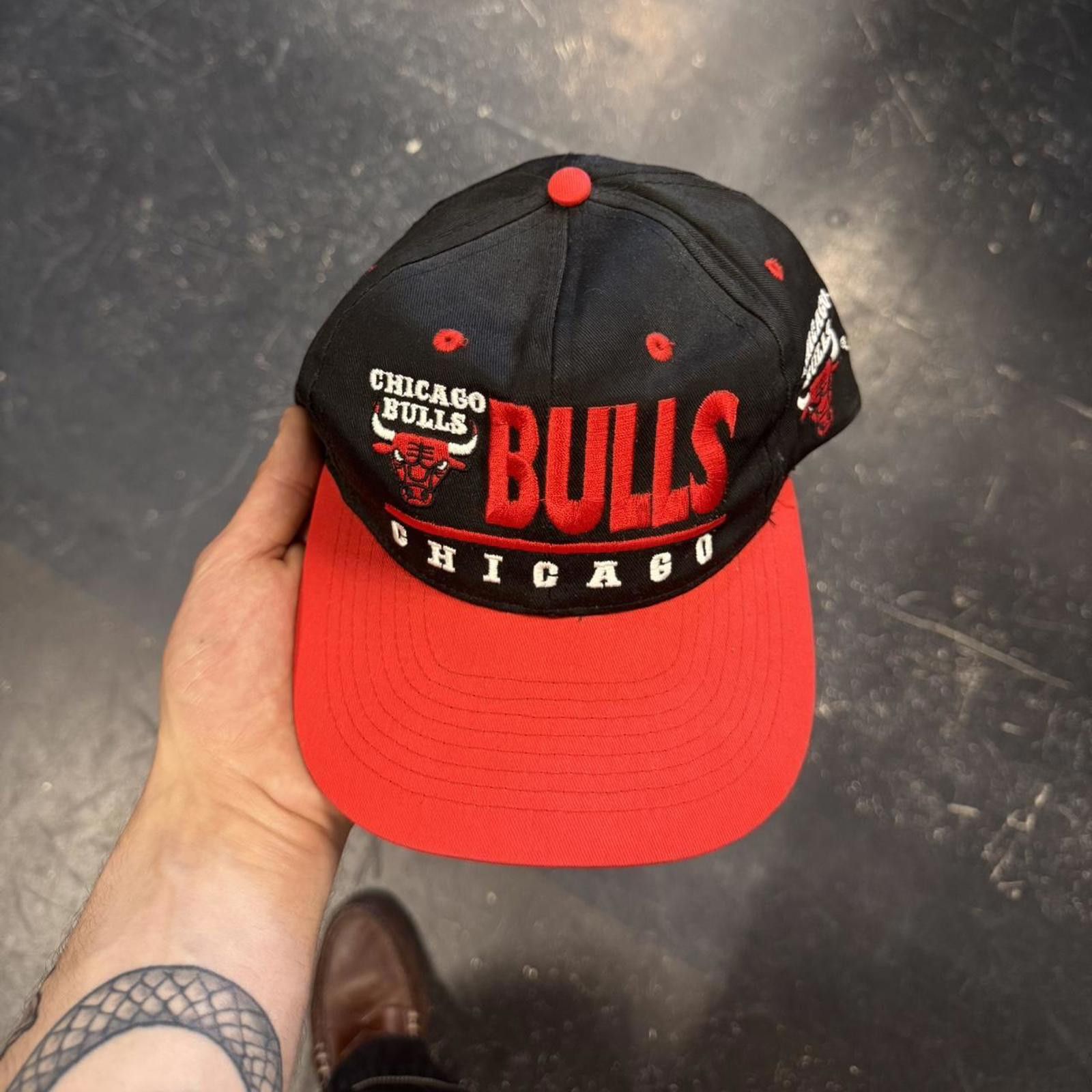NBA × Vintage Vintage 90s Chicago Bulls NBA Hat Size ONE SIZE - 3 Thumbnail