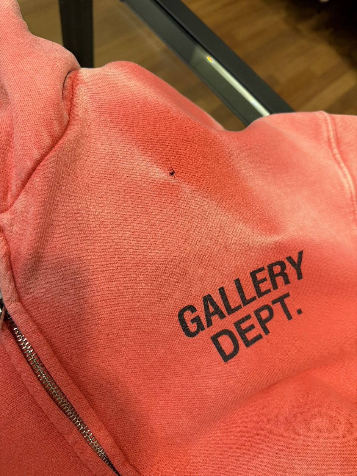 Gallery Dept. Gallery Dept Full Zip Hoodie - Sun Faded Red Size US XL / EU 56 / 4 - 2 Thumbnail
