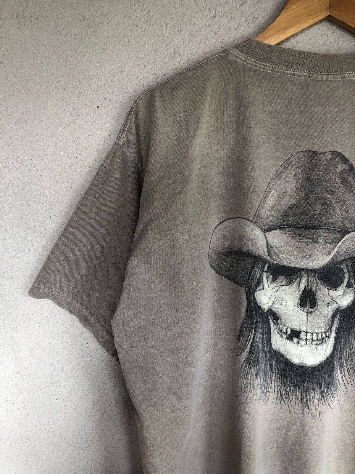 Affliction × Vintage Vintage Y2K Albuquerque New Mexico Cowboy Skull Tee Size US L / EU 52-54 / 3 - 6 Thumbnail