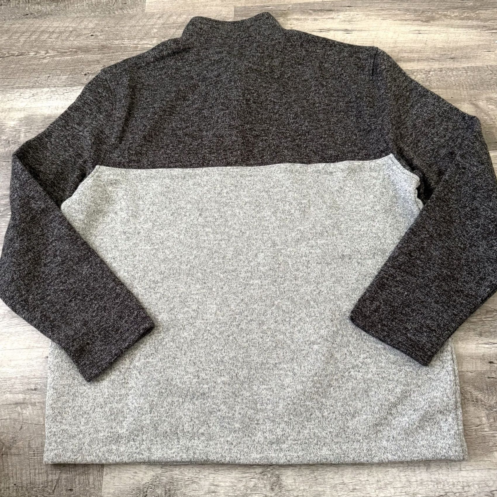 Izod IZOD Sweater 1/4 Zip Mens XL Gray Long Sleeve Knit Polyester Thermal Tech Size US XL / EU 56 / 4 - 5 Thumbnail