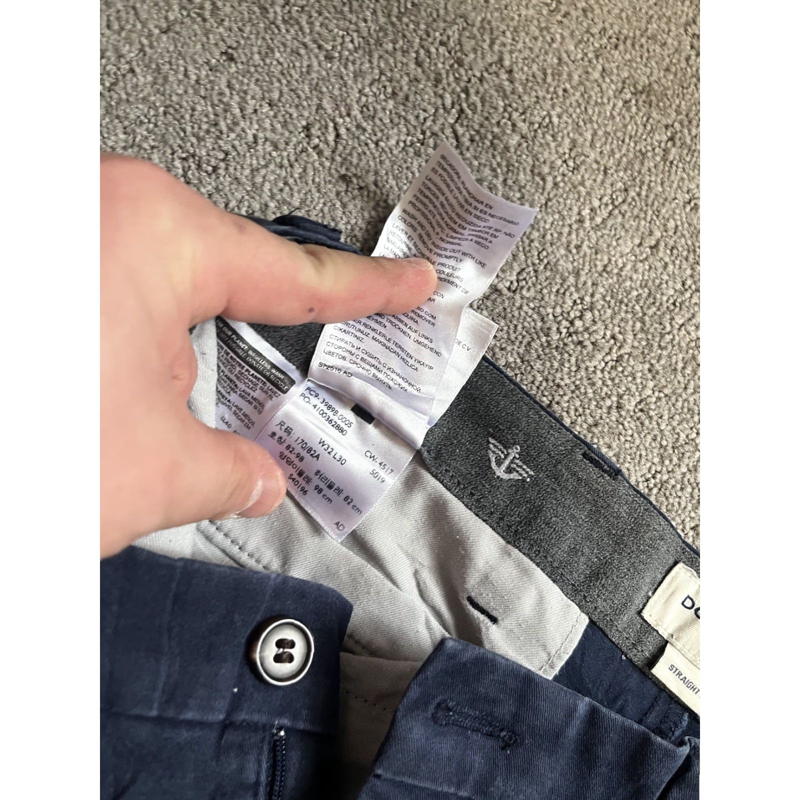 Dockers DOCKERS Flat Front Straight Fit Mens Pants 32x27 Blue Chino Size US 32 / EU 48 - 6 Thumbnail