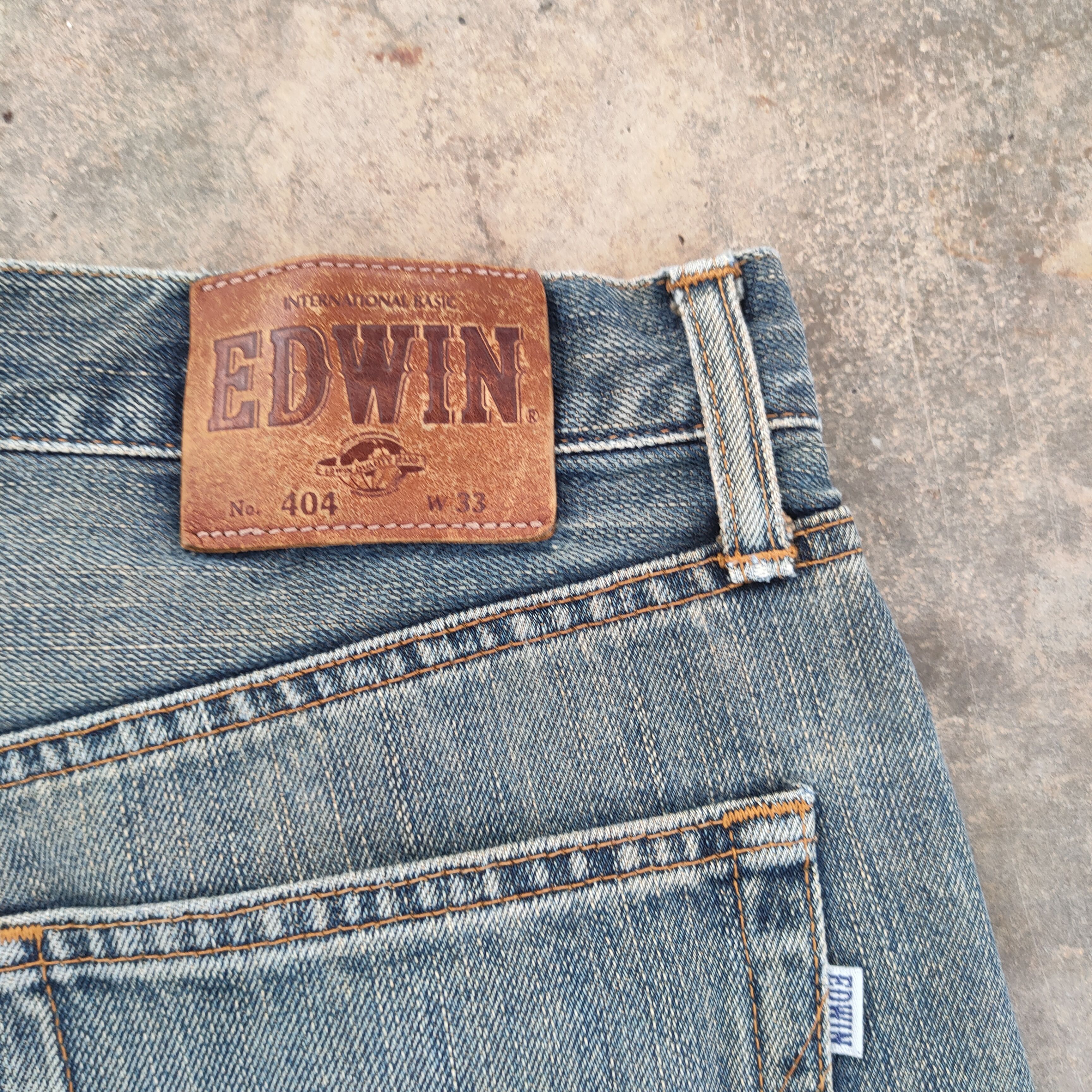 Edwin × Jean VINTAGE EDWIN 404 RUSTY FADED DISTRESSED DENIM JEAN PANTS Size US 33 - 11 Thumbnail
