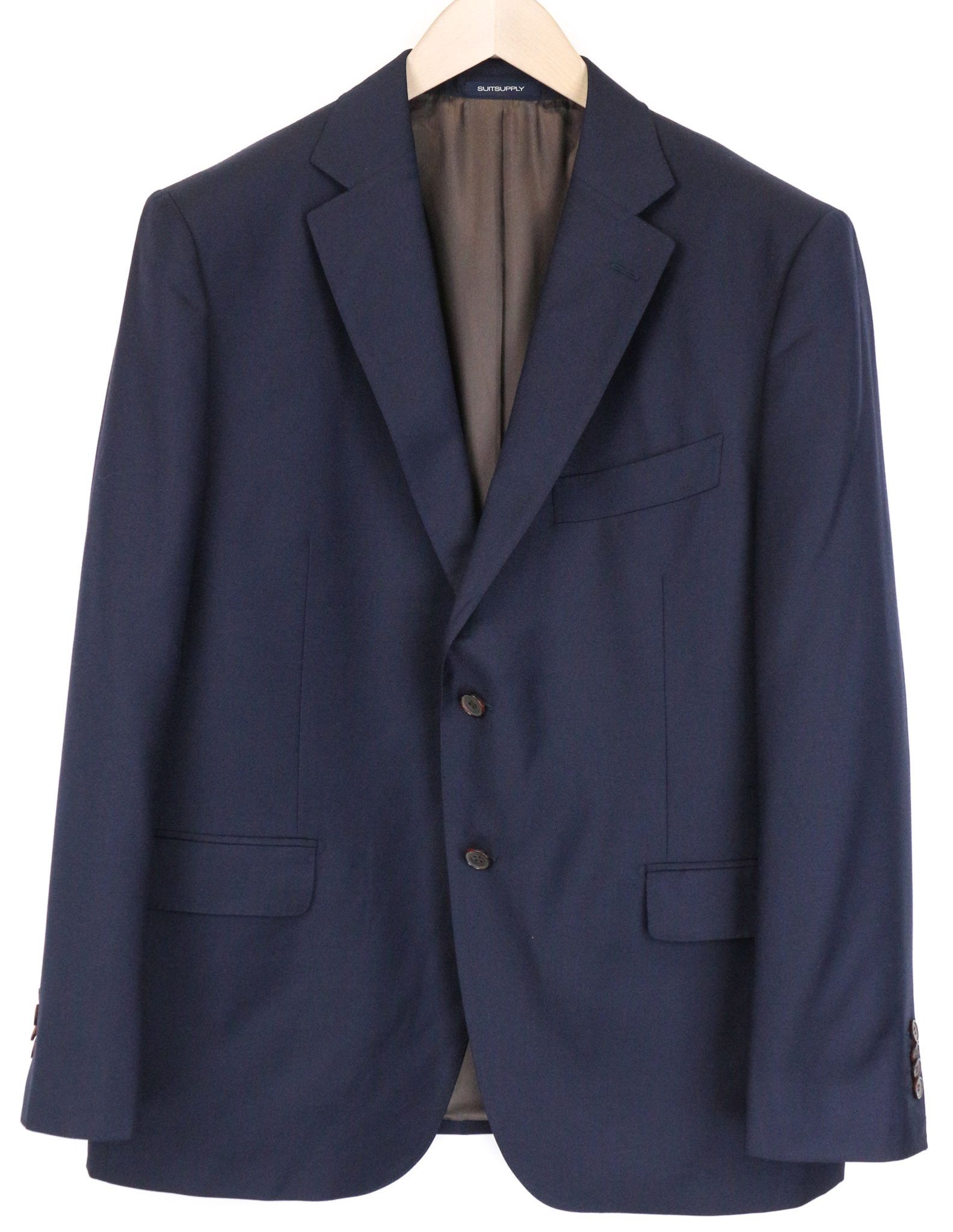 Suitsupply NAPOLI UK46S Blue Wool Single-Breasted 2 Piece Suit 75521 Size 46S - 2 Thumbnail