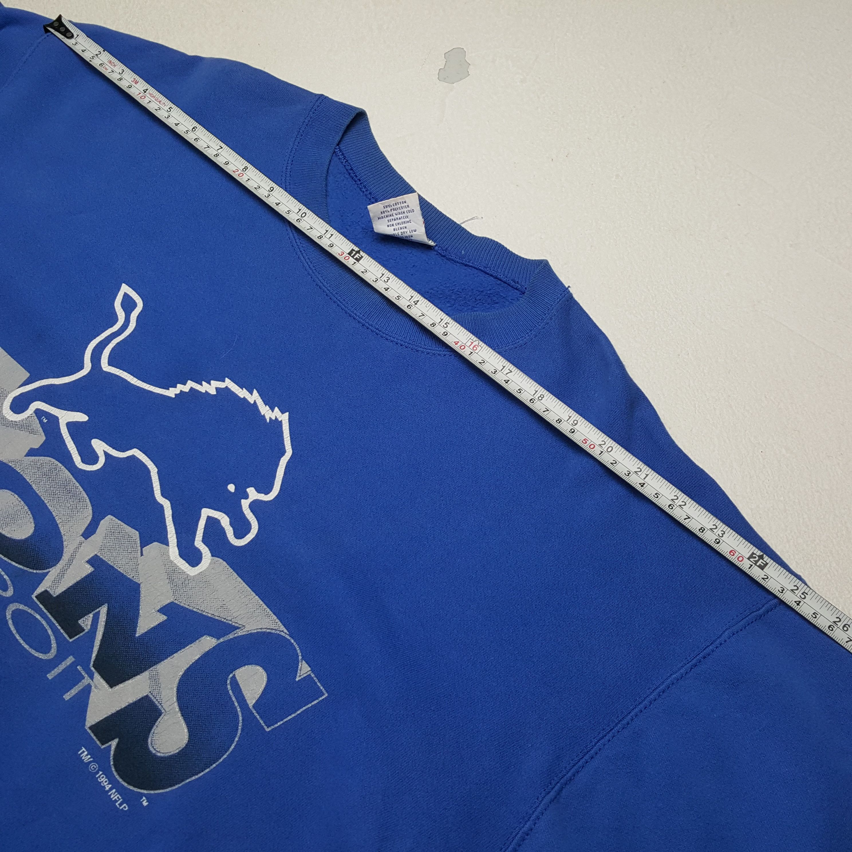 NFL × Vintage Vintage 90's DETROIT LIONS American Football NFL Sweatshirt Size US XL / EU 56 / 4 - 4 Thumbnail